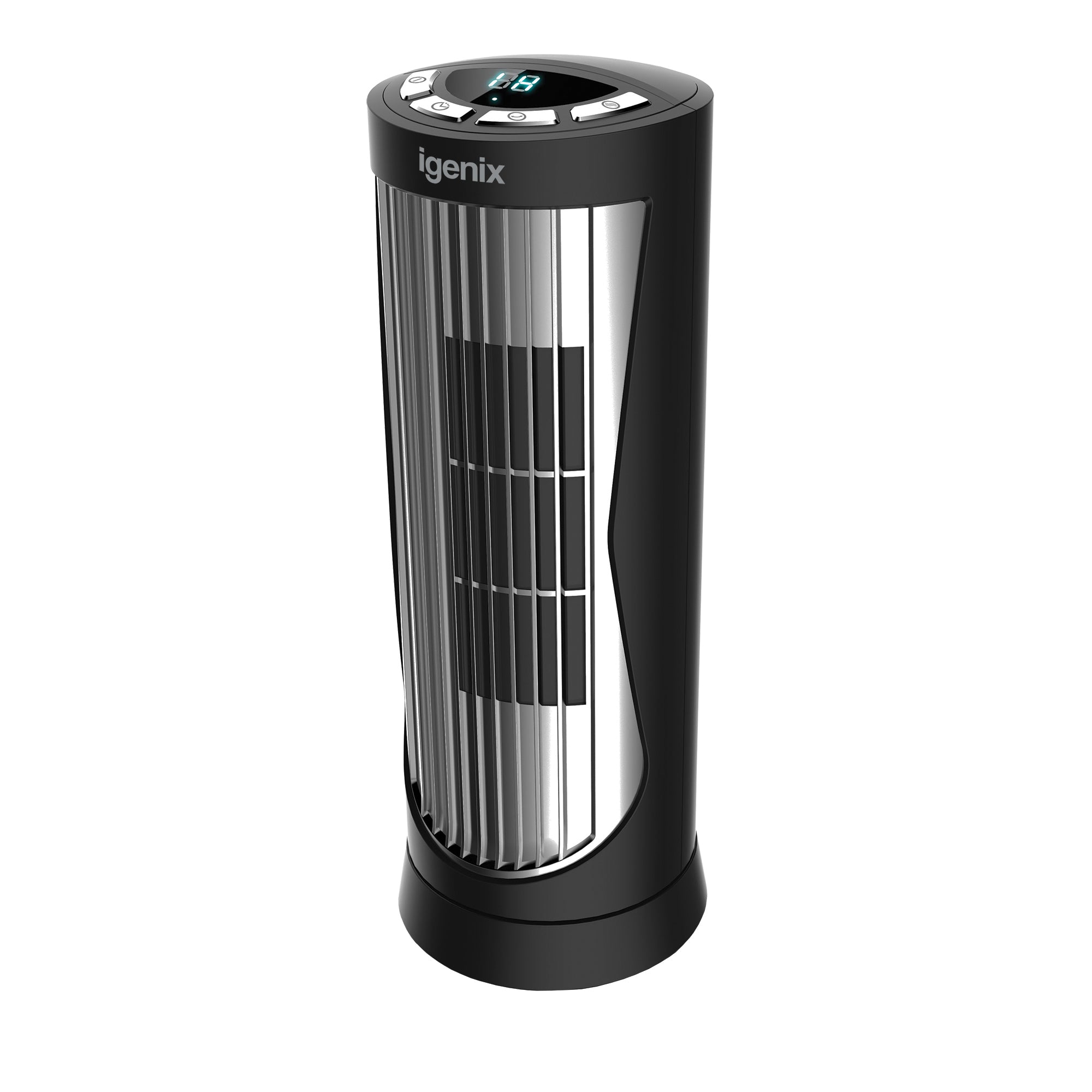 Digital Mini Tower Fan, Oscillating, 12 Inch, Black