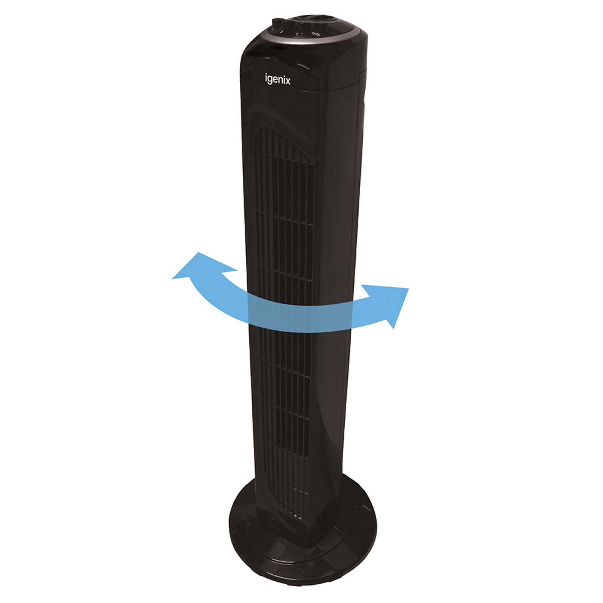 Tower Fan, Oscillating, 2 Hour Timer, 30 Inch, Black