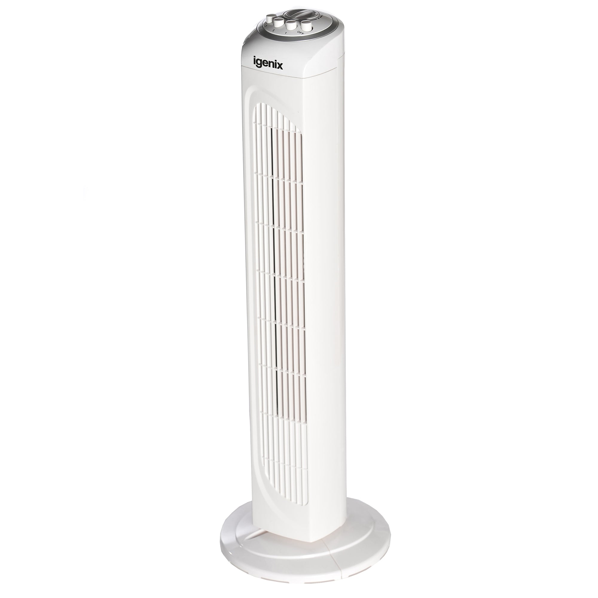 Tower Fan, Oscillating, 2 Hour Timer, 30 Inch, White