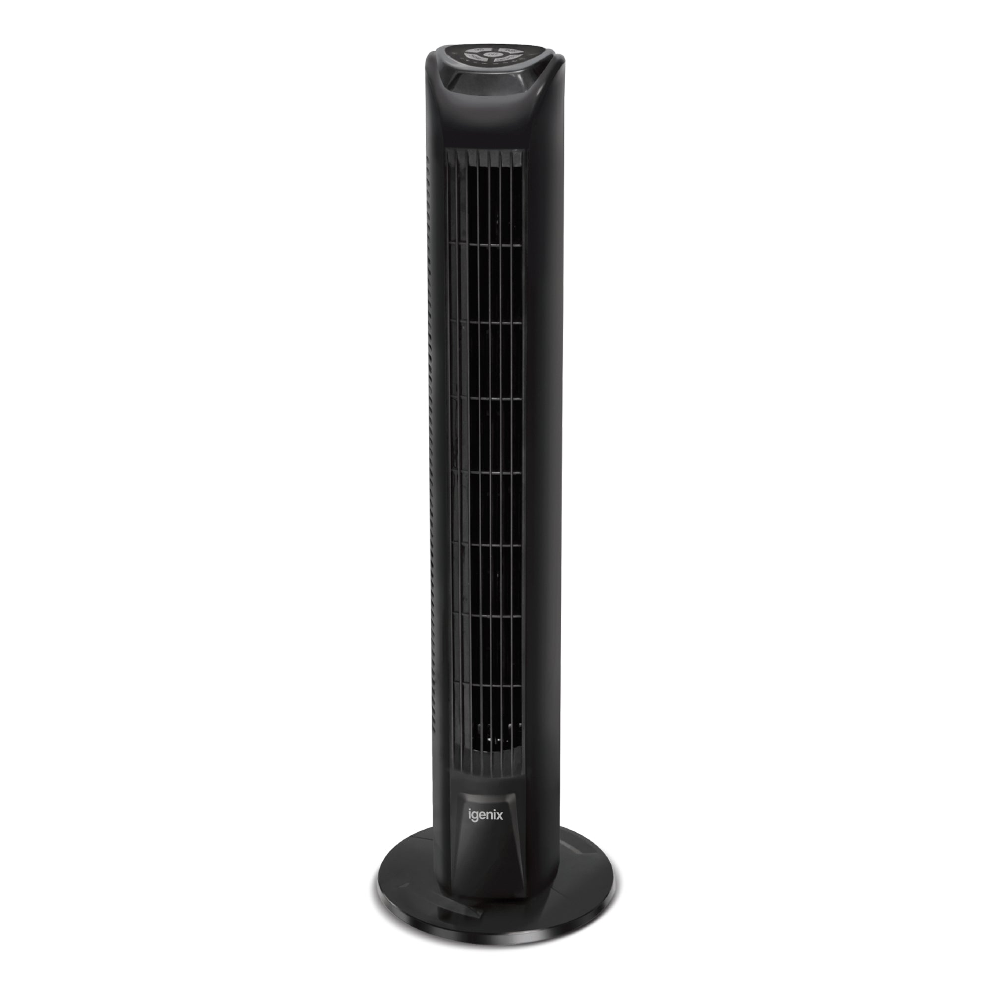 Tower Fan, Oscillating, 7.5 Hour Timer, 29 Inch, Black