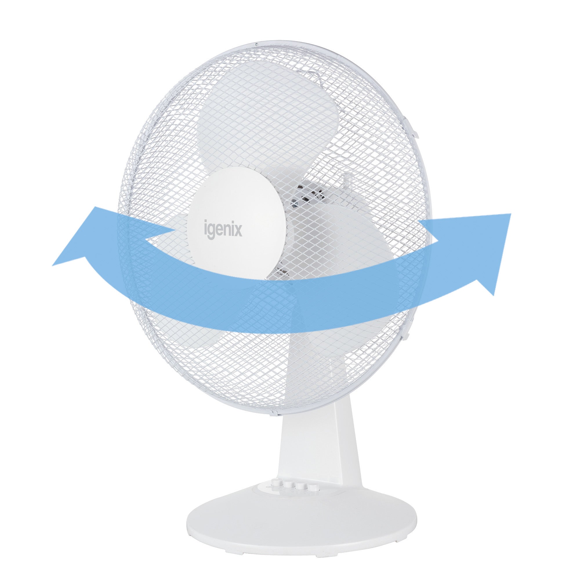 16 Inch Desk Fan, 3 Speeds, White