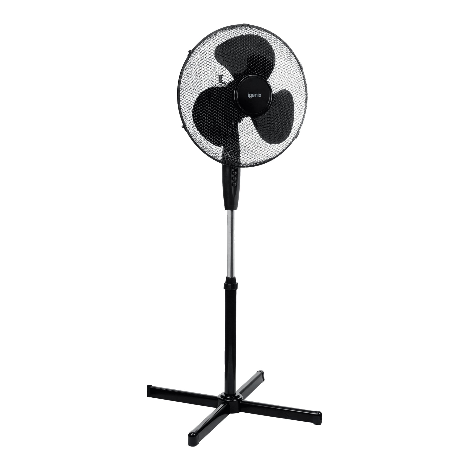 16 Inch Pedestal Fan, 3 Speeds, Black