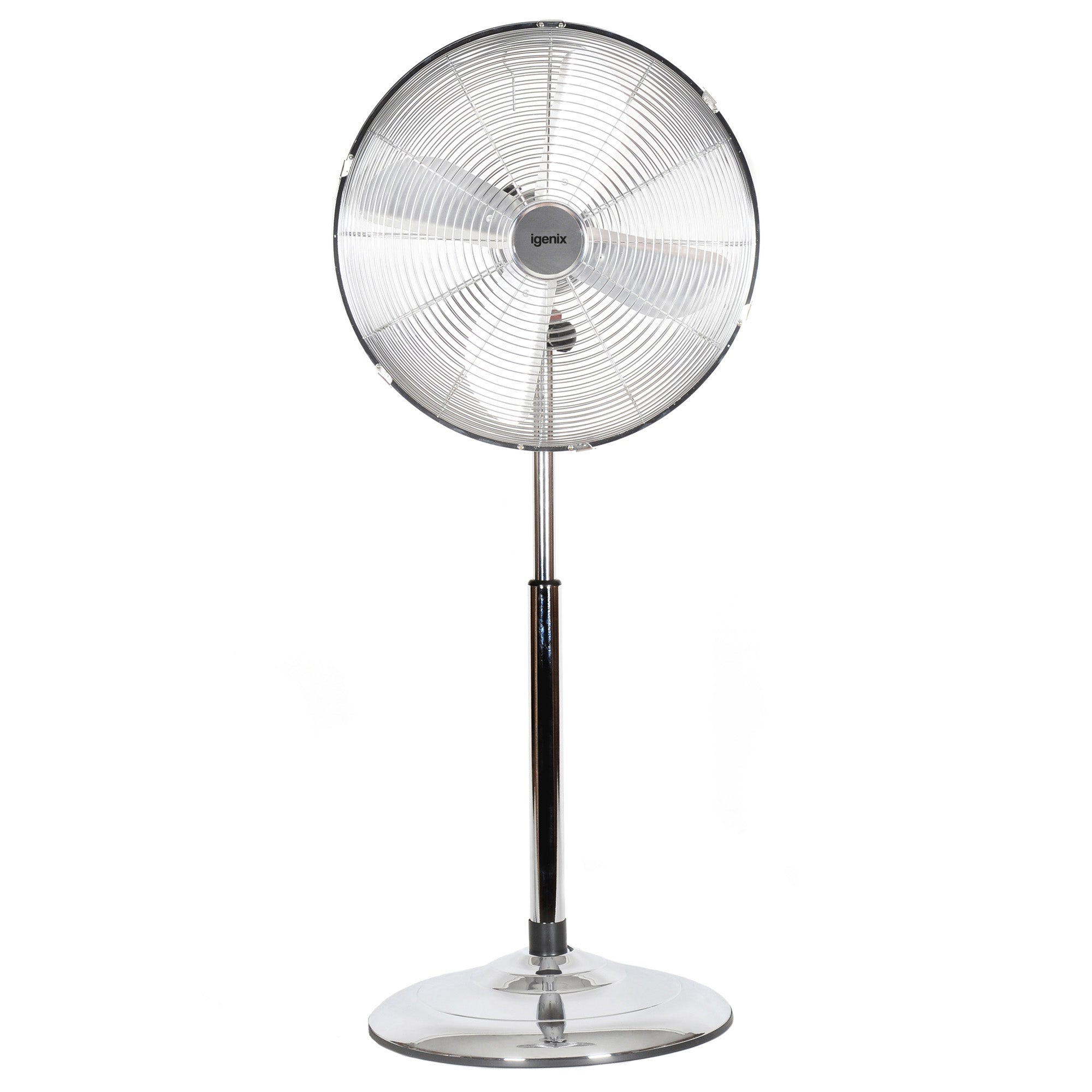 16 Inch Pedestal Fan, 3 Speeds, Chrome