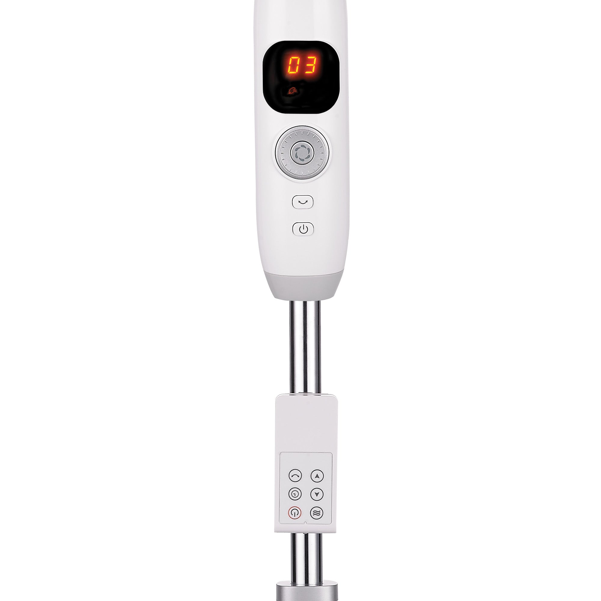 Digital Pedestal Fan, Ultra Quiet, Timer & Remote Control, 16 Inch, White