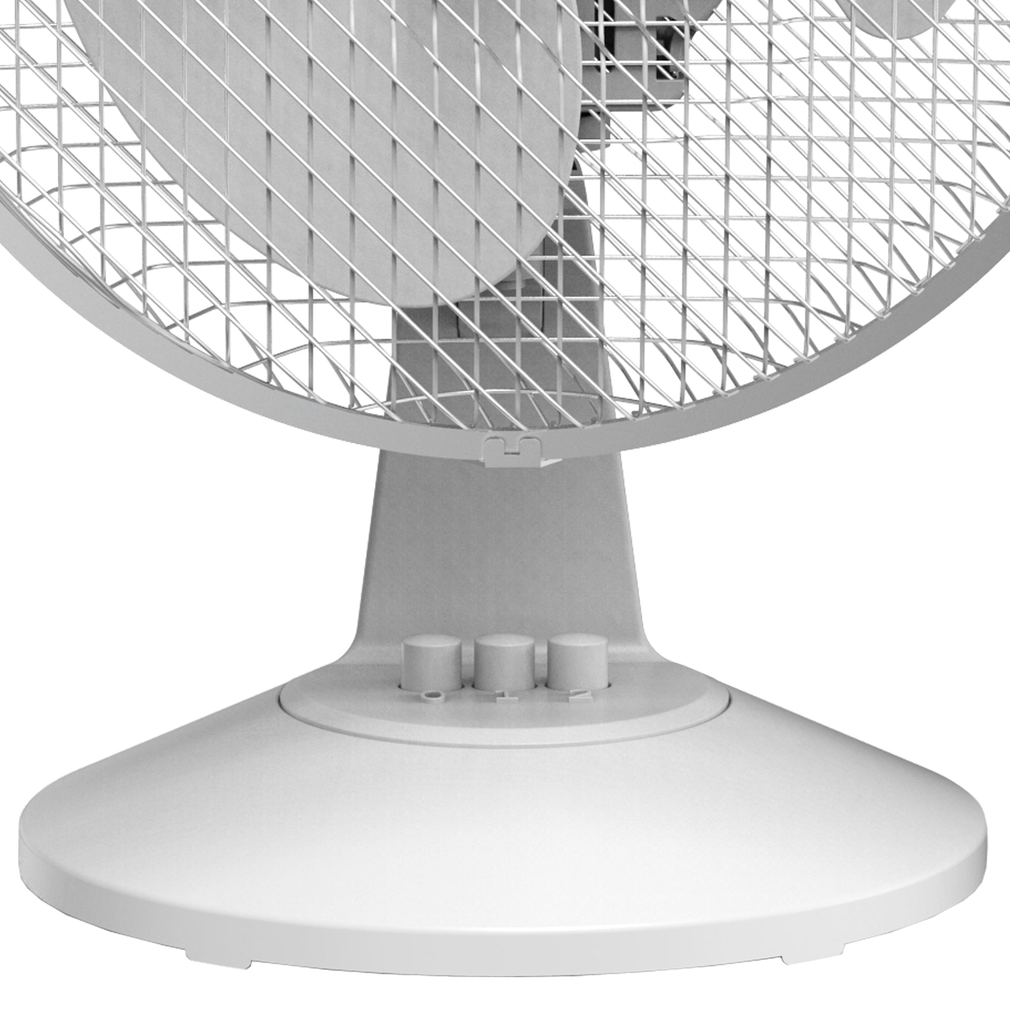 9 Inch Desk Fan, 2 Speeds, White