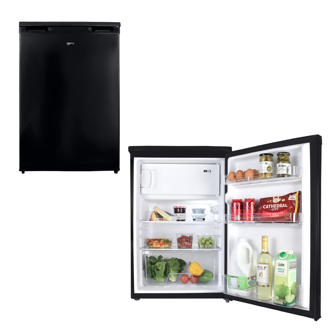 Under Counter Fridge with Ice Box, Black