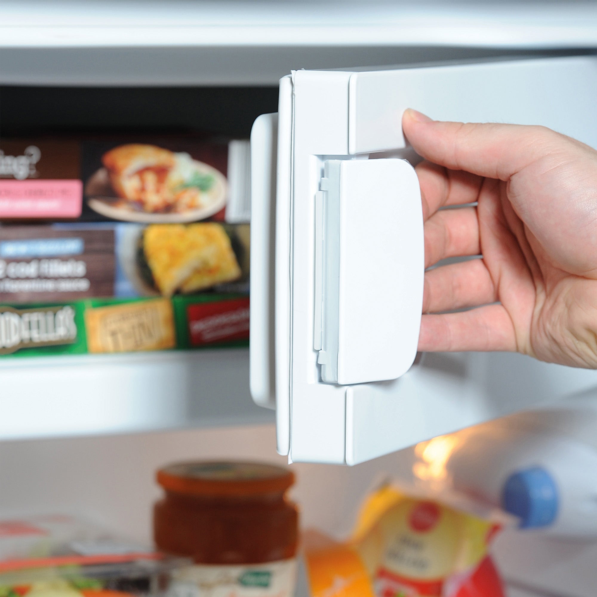 Under Counter Fridge with Ice Box, White