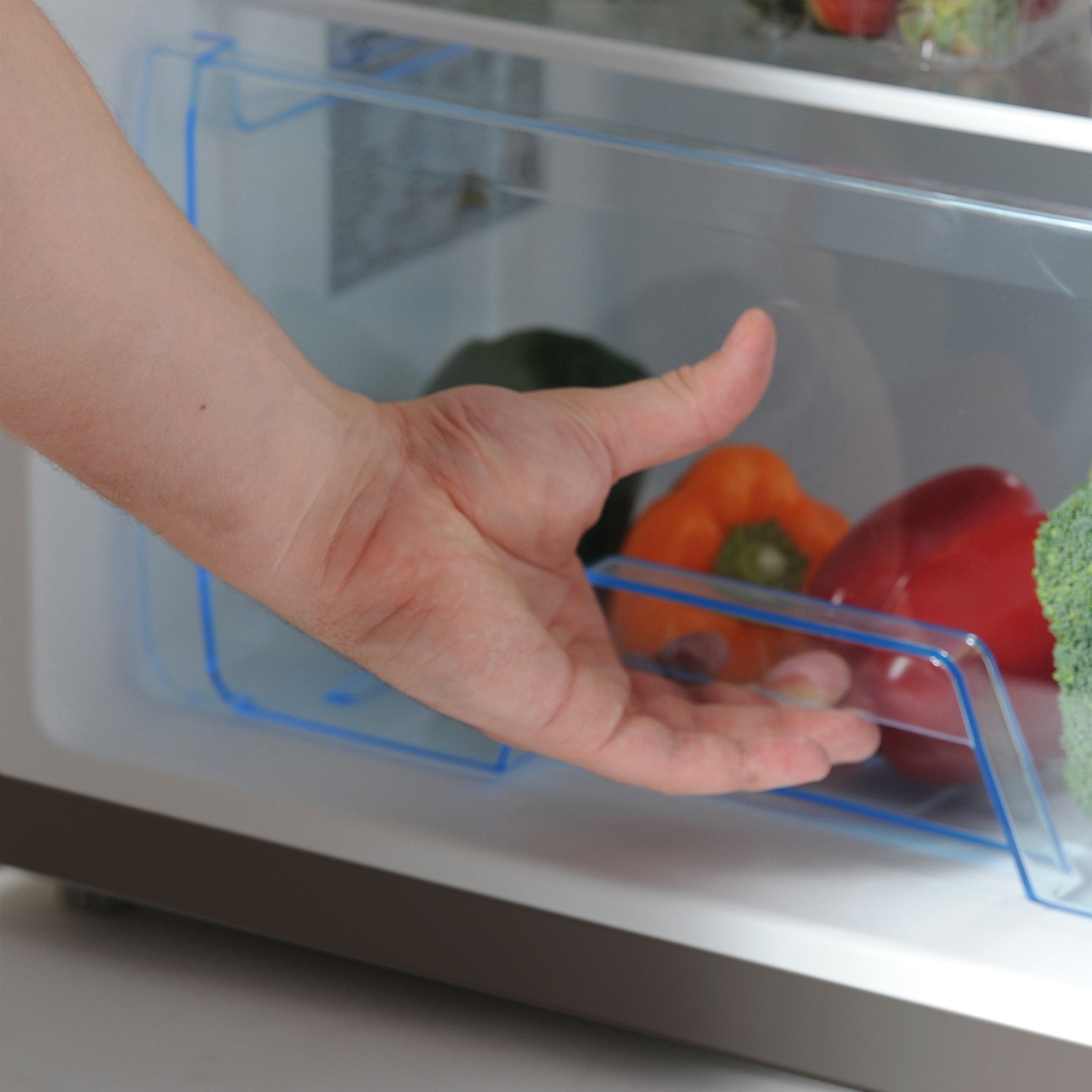 Under Counter Fridge with Ice Box, Titanium