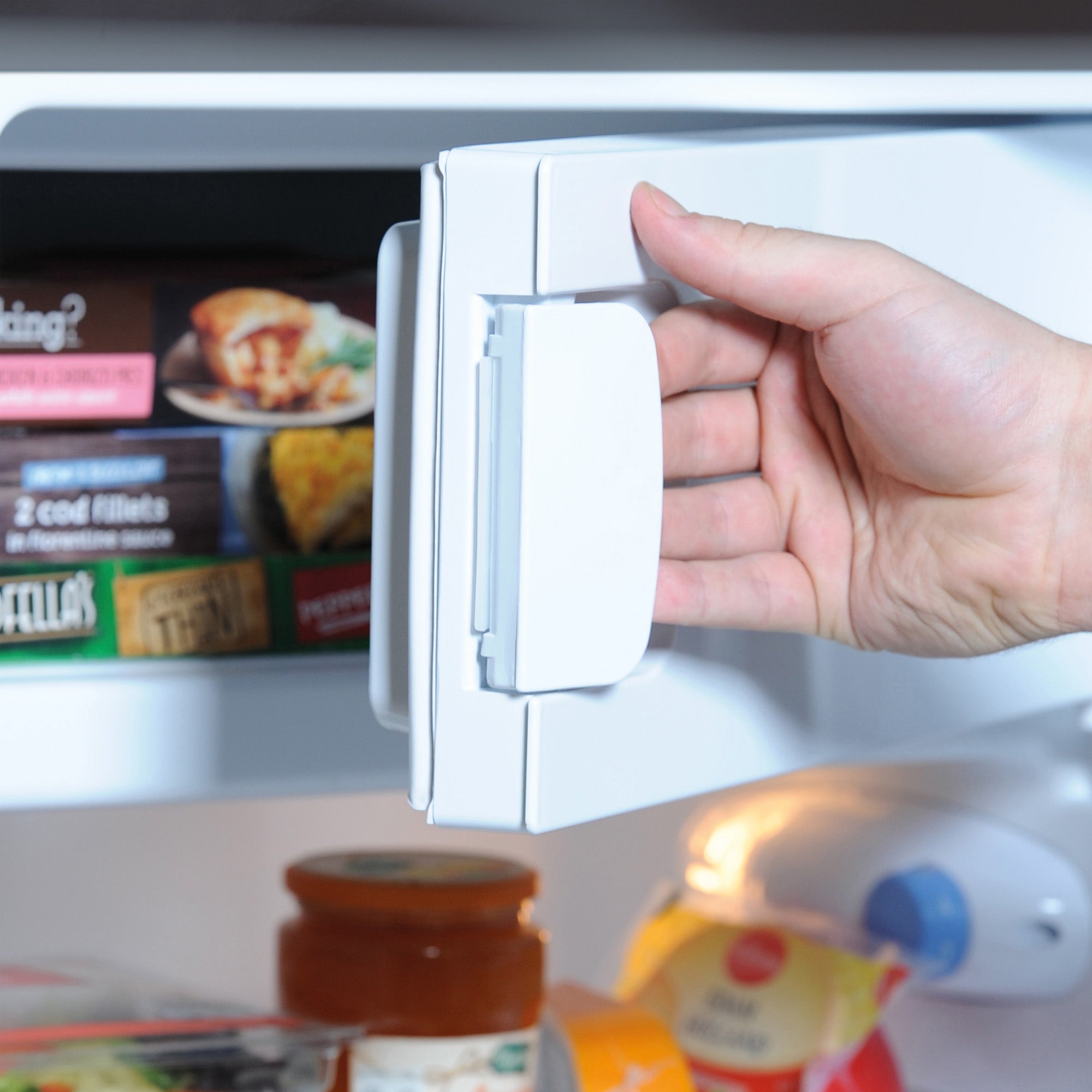 Under Counter Fridge with Ice Box, Titanium