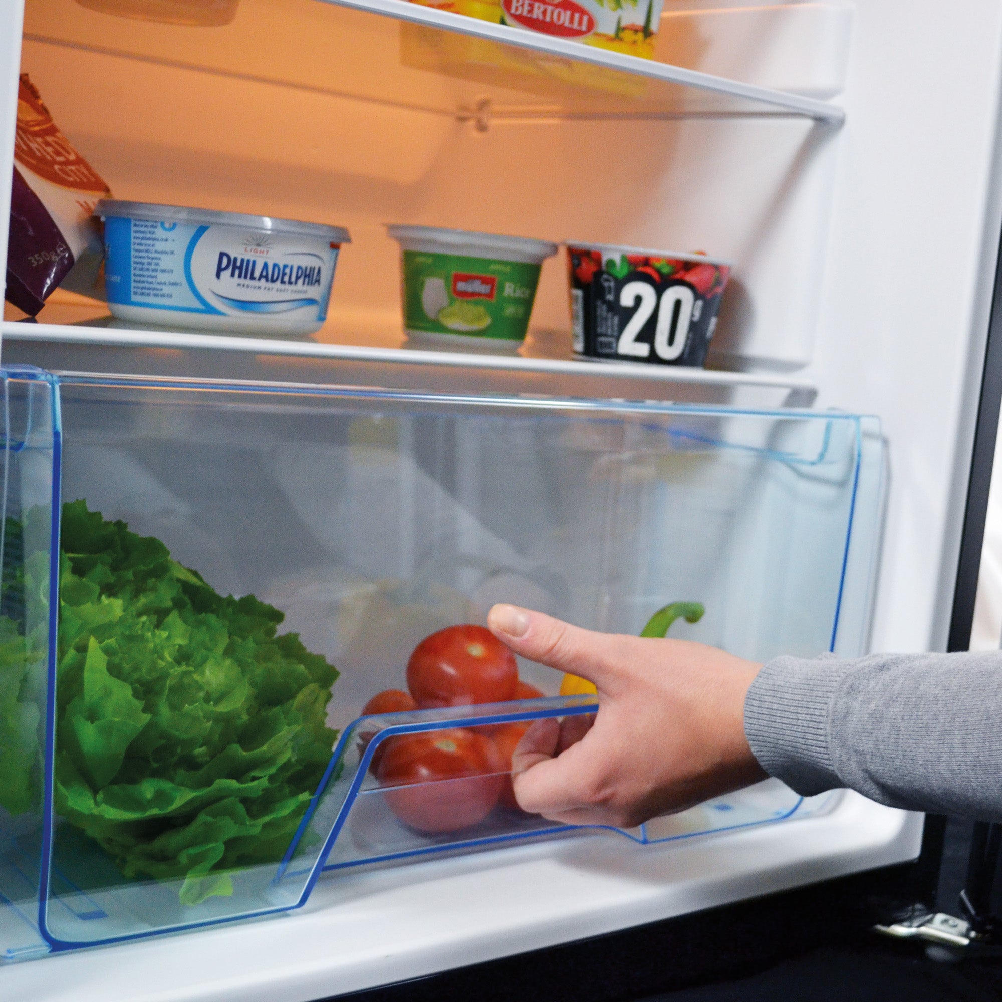 Under Counter Larder Fridge, 136 Litre, Black