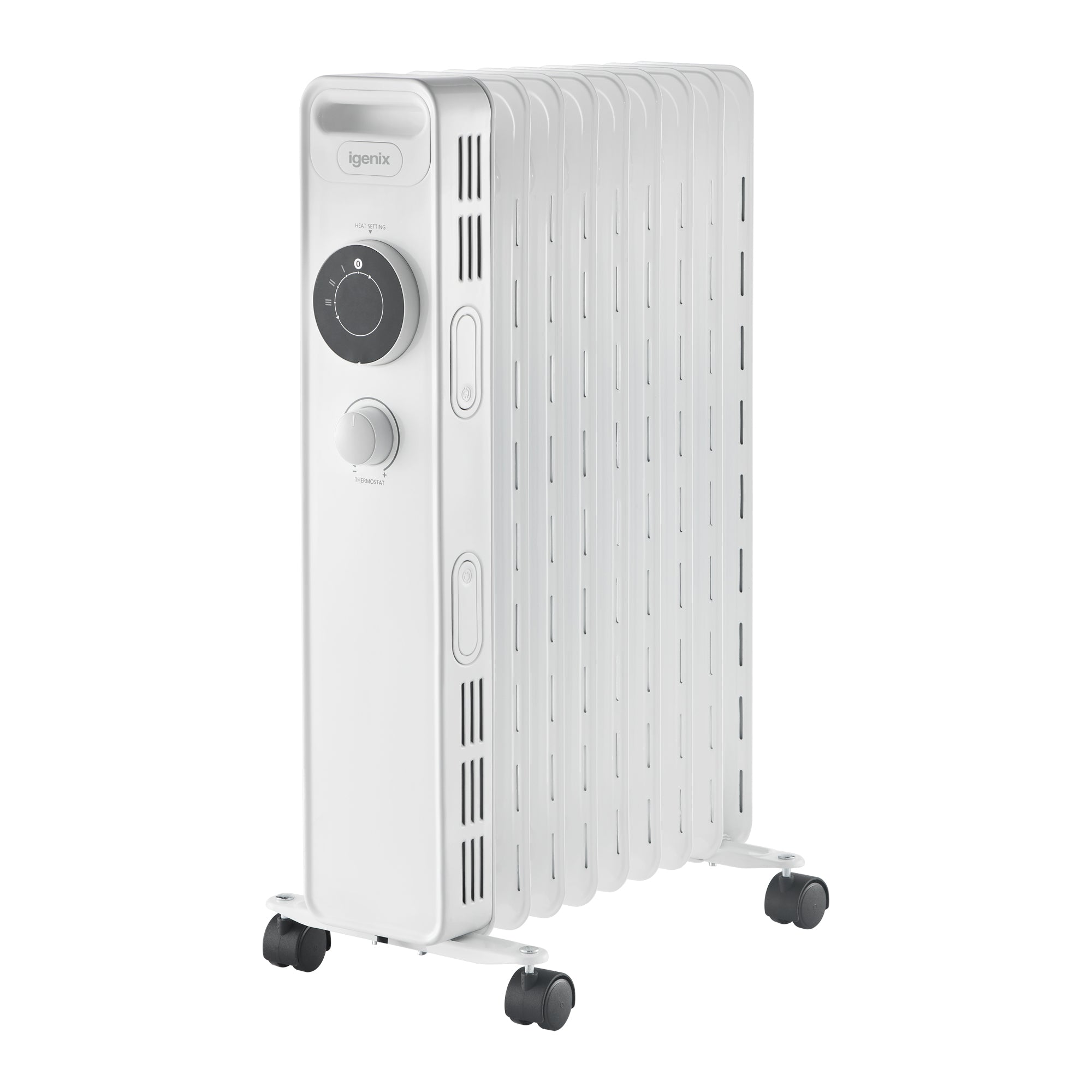 Oil Filled Radiator, 2kW/2000W, Overheat Protection, White