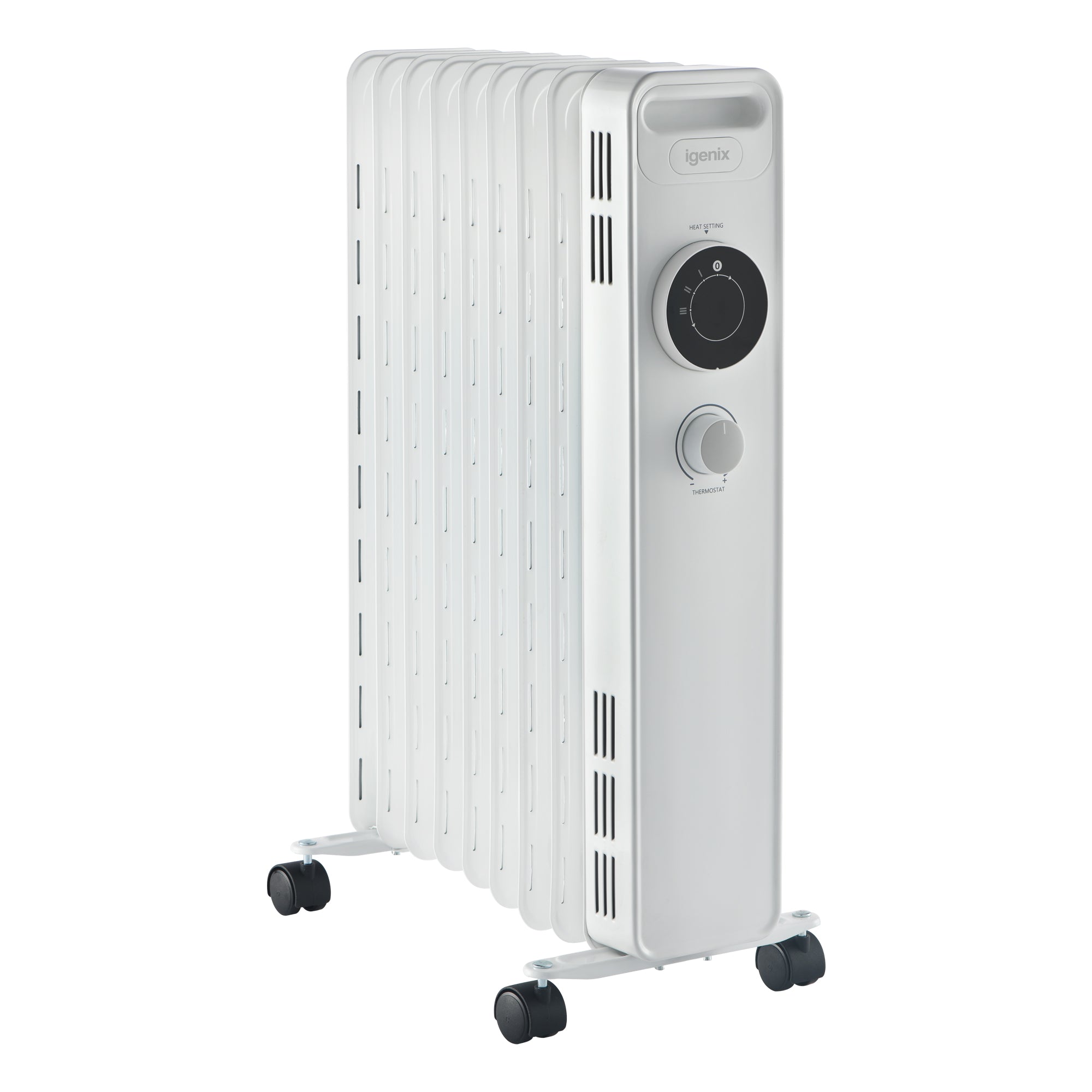 Oil Filled Radiator, 2kW/2000W, Overheat Protection, White