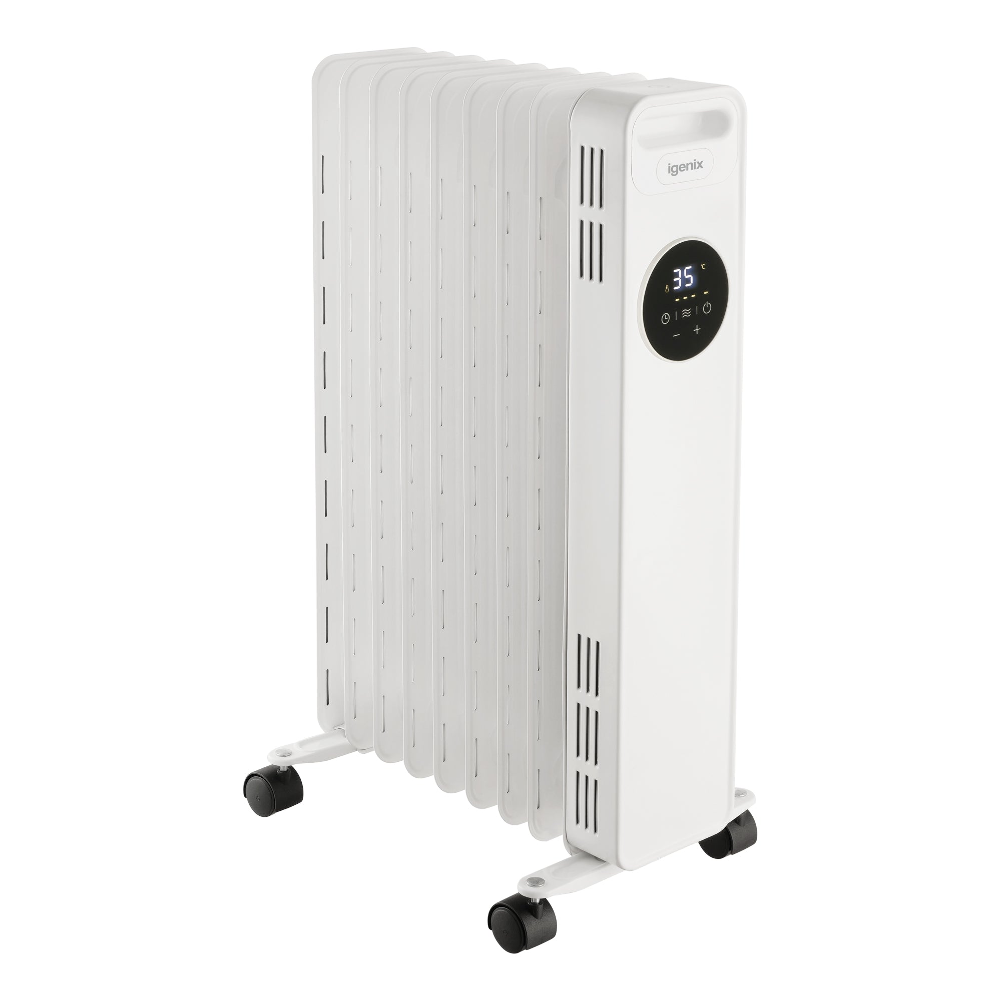 Digital Oil Filled Radiator, 2kW/2000W, Overheat Protection, White