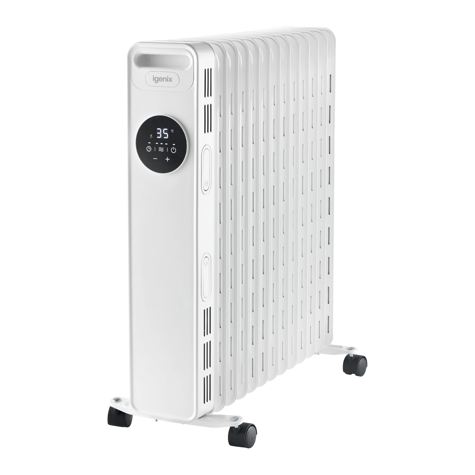 Digital Oil Filled Radiator, 2.5kW/2500W, Overheat Protection, White