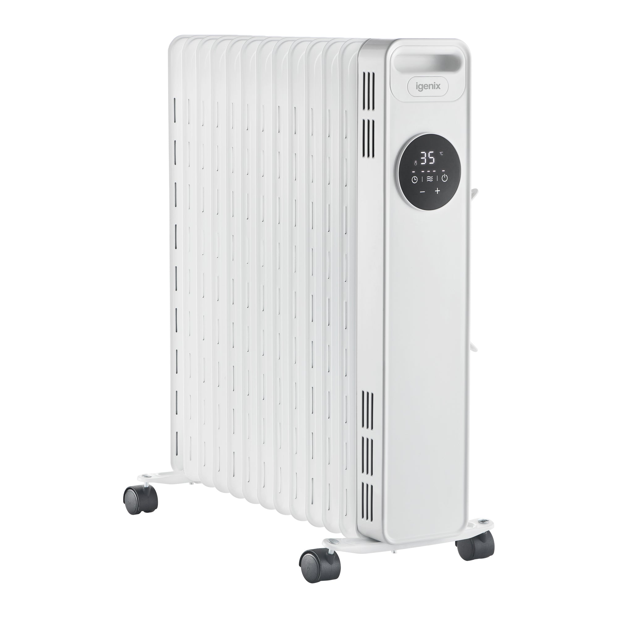 Digital Oil Filled Radiator, 2.5kW/2500W, Overheat Protection, White