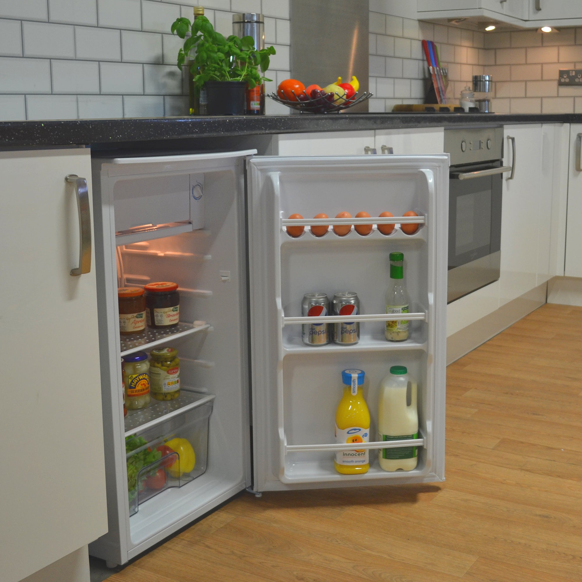 Under Counter Fridge with Chill Box, 91 Litres, White