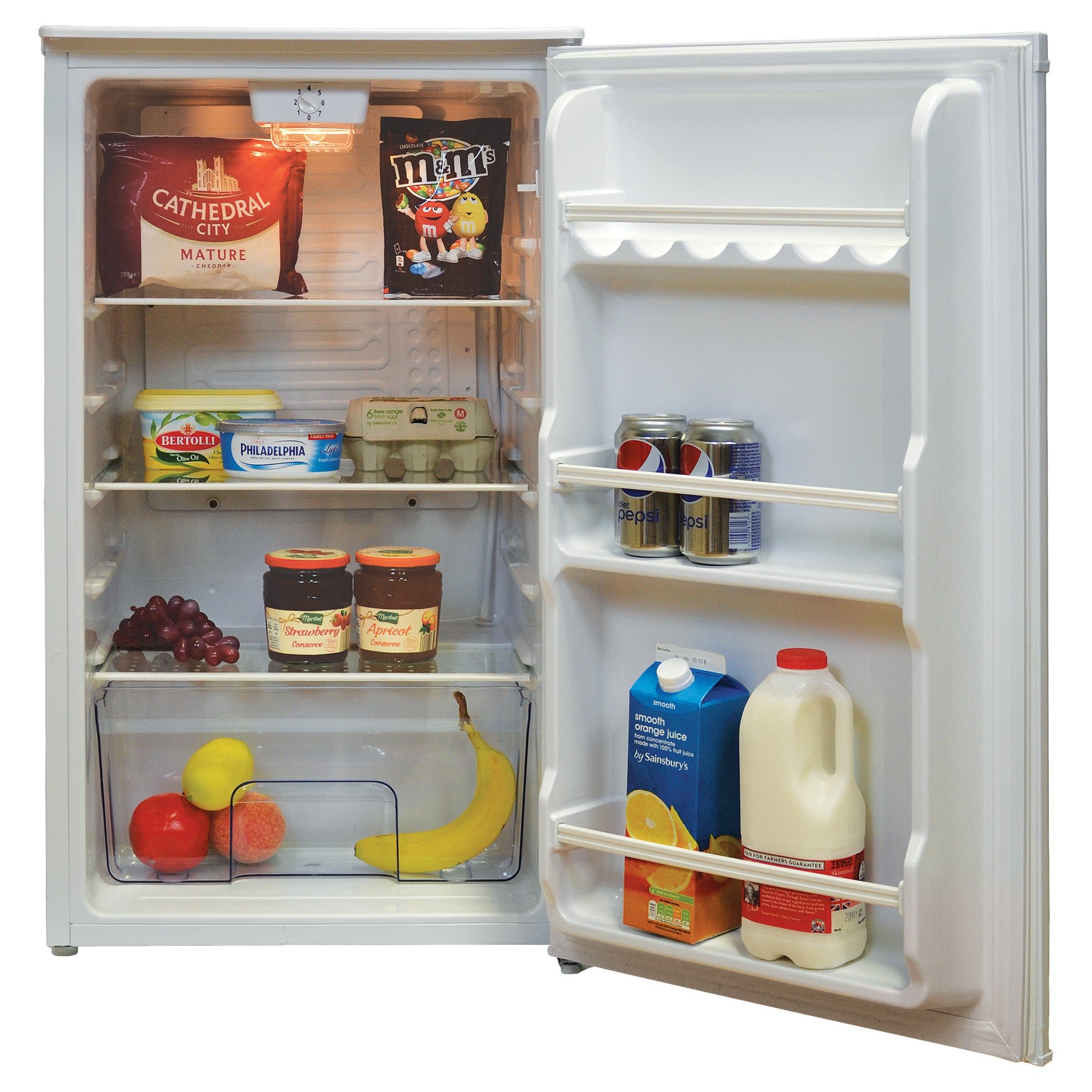 Under Counter Larder Fridge, 92 Litres, White