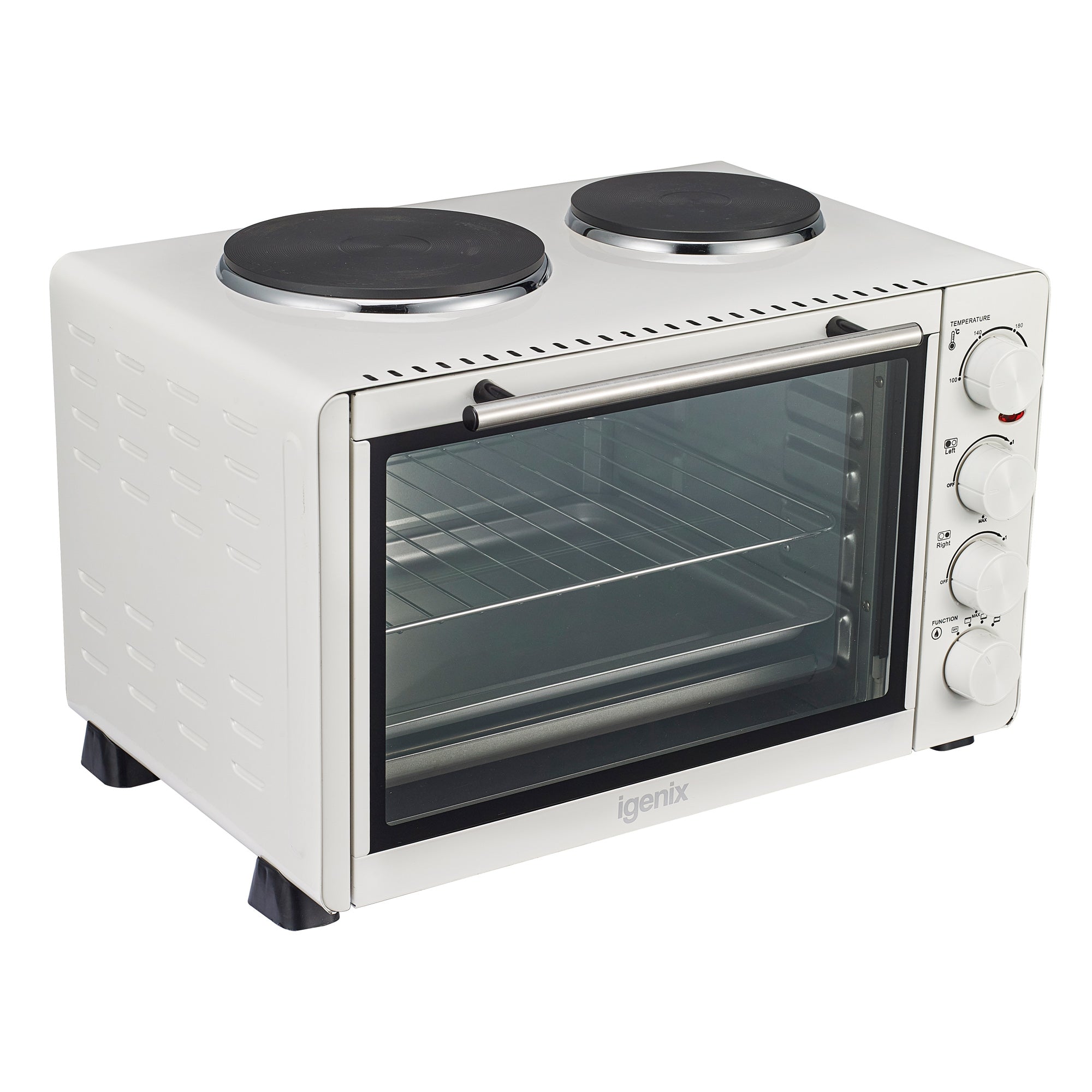 Electric Mini Oven with Hotplate Hobs, 30 Litres