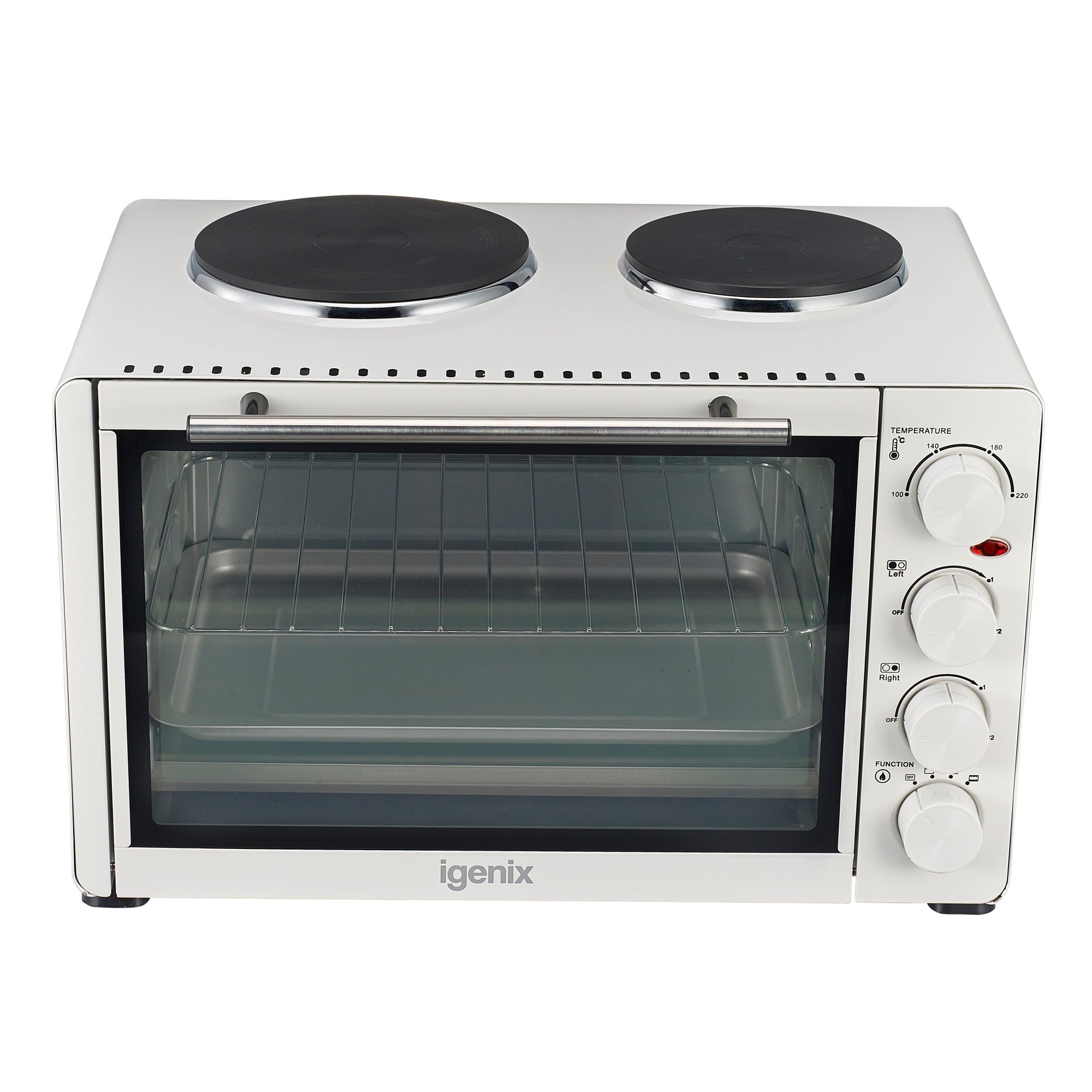 Electric Mini Oven with Hotplate Hobs, 30 Litres