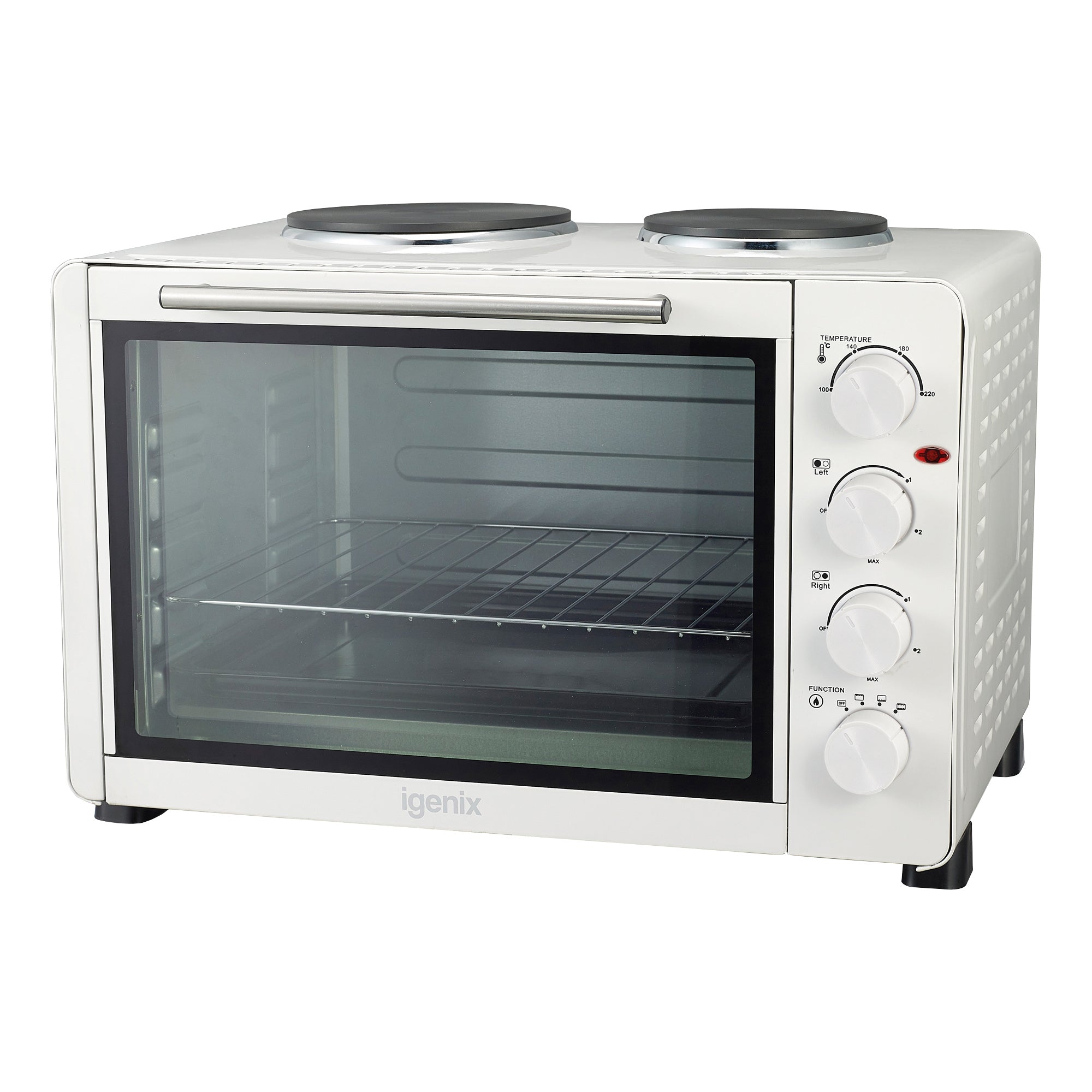 Electric Mini Oven with Hotplate Hobs, 45 Litres