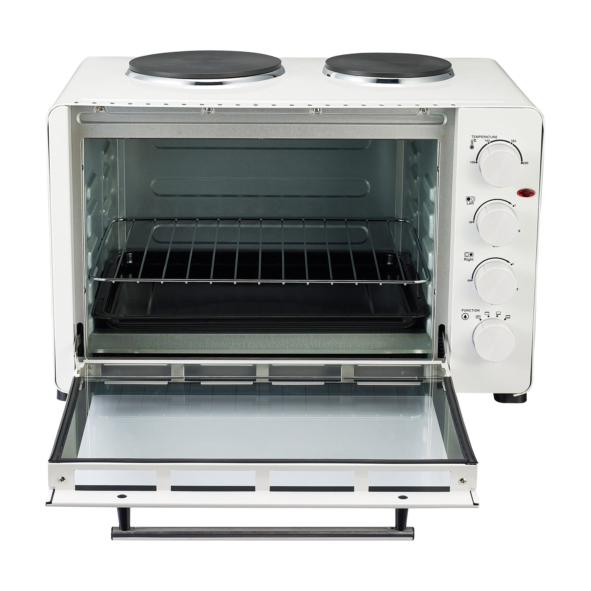 Electric Mini Oven with Hotplate Hobs, 45 Litres