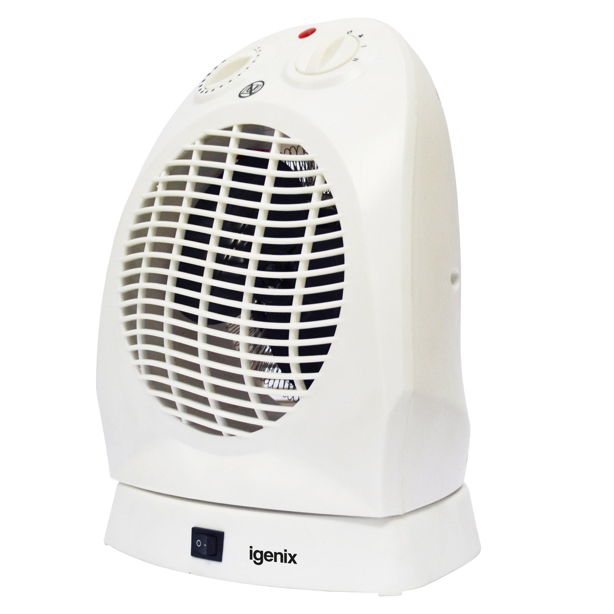Oscillating Fan Heater, 2 Heat Settings, 2000W, White