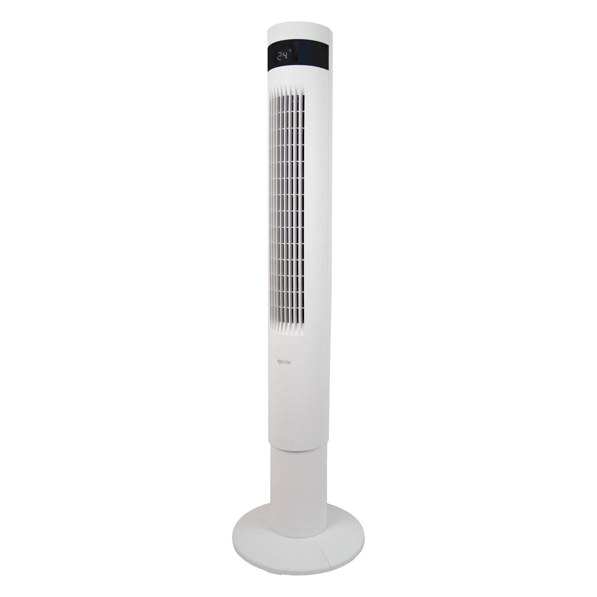 43 Inch Digital Tower Fan, 3 Speed Settings, White