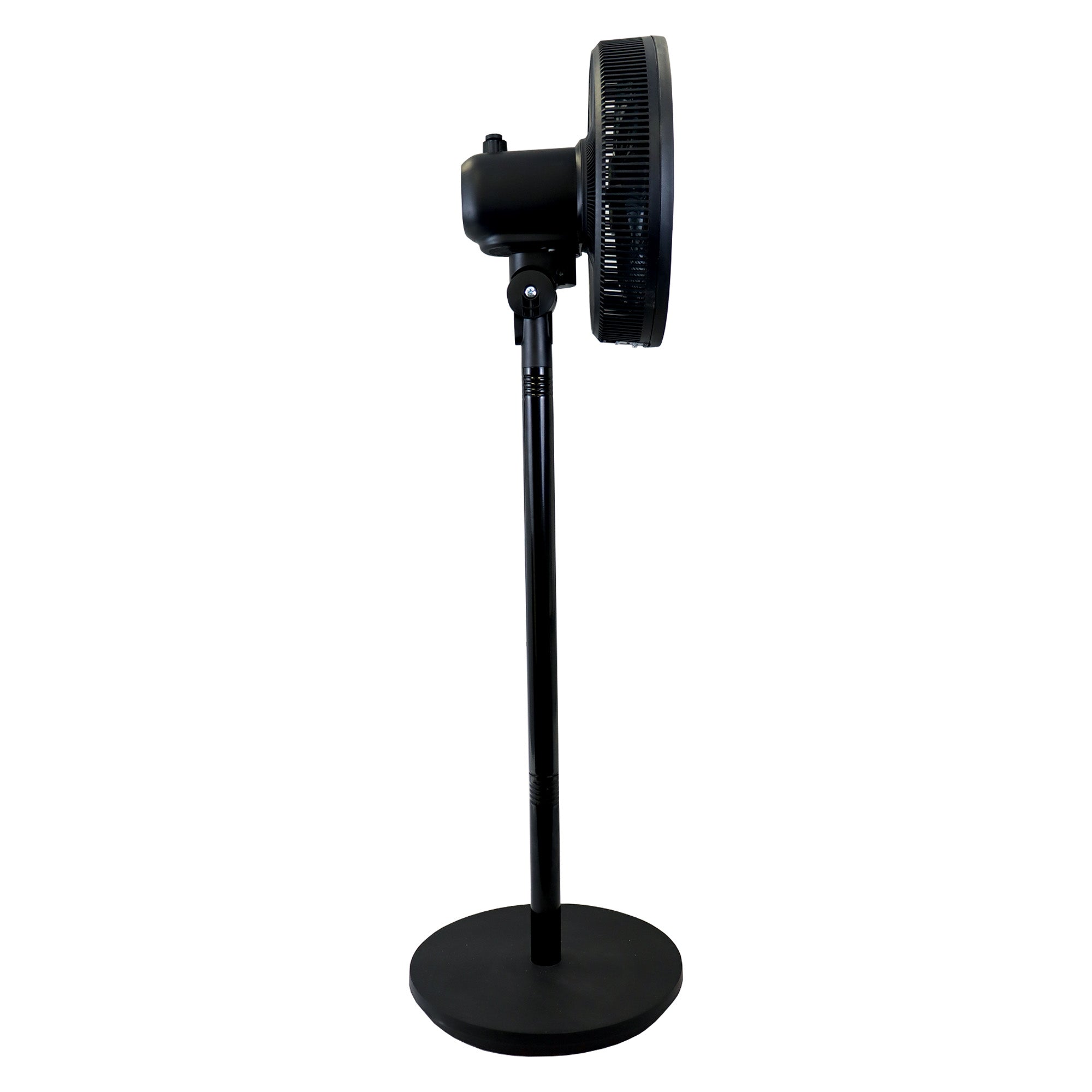 12 Inch Pedestal Fan, 7 Blades, 3 Speeds, Black