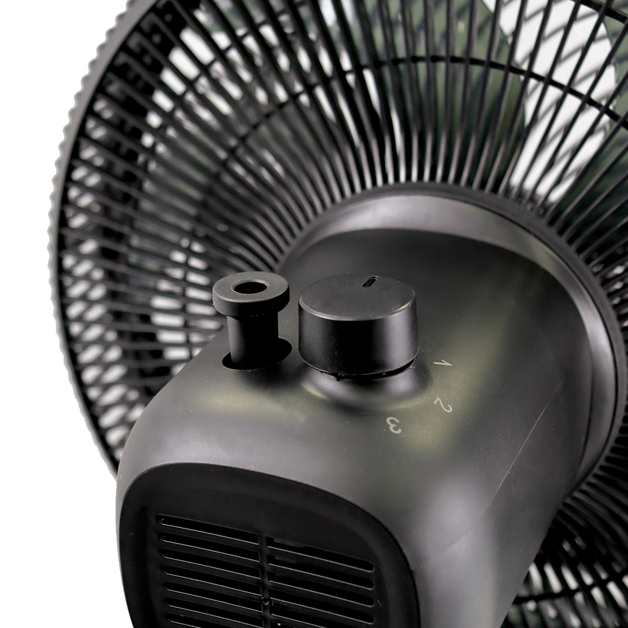 12 Inch Pedestal Fan, 7 Blades, 3 Speeds, Black