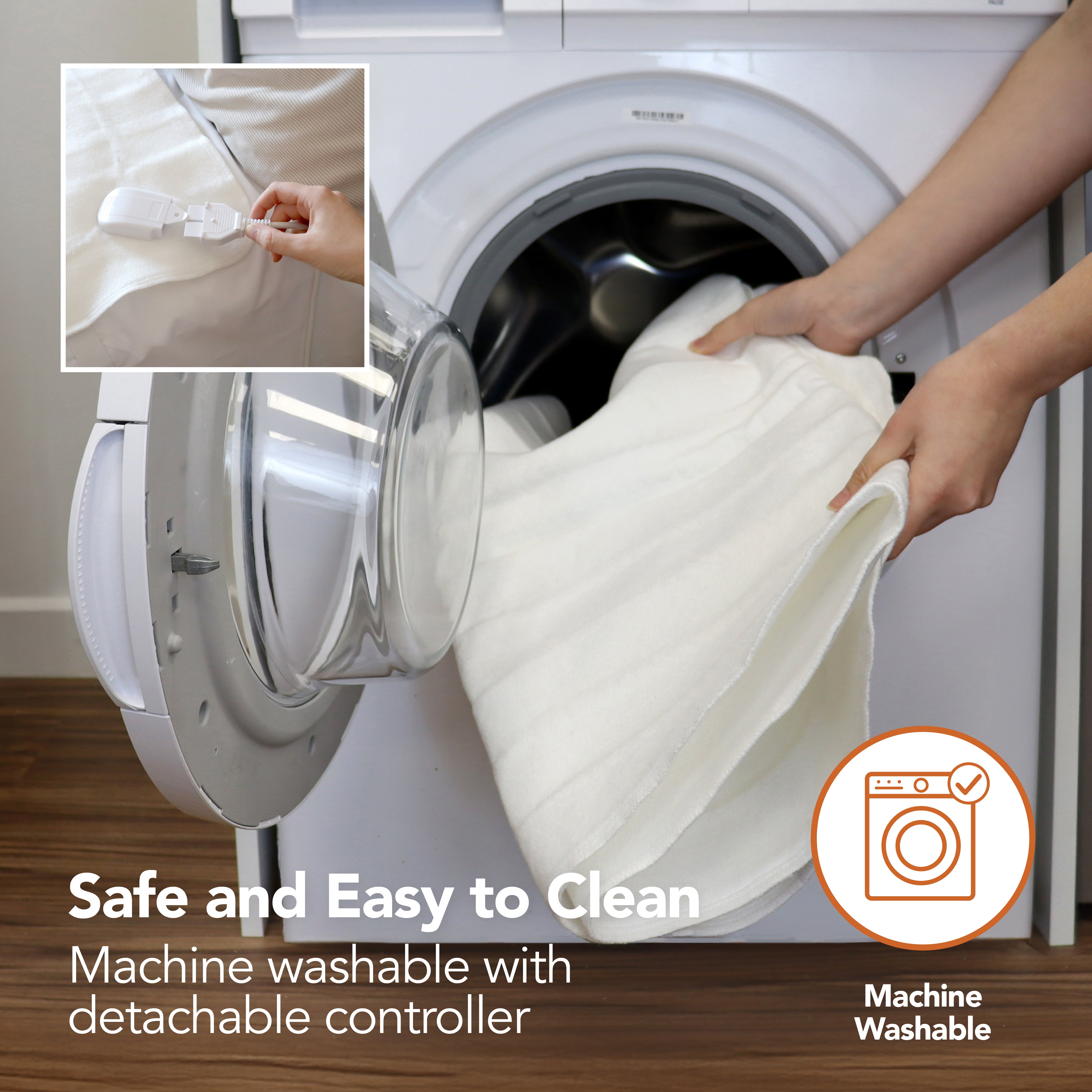 Igenix Digital Heated Underblanket, Polyester, 1-9hr Timer, Machine Washable, White