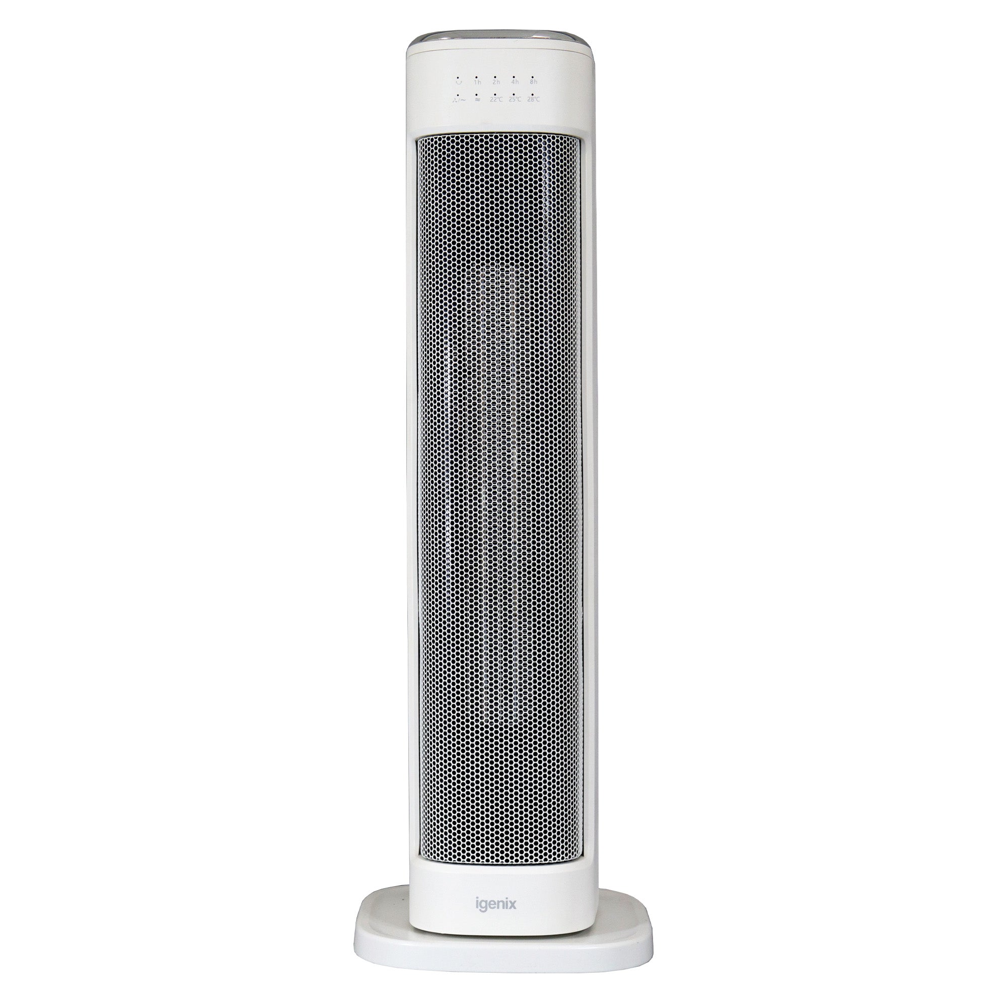 Oscillating Tower Fan Heater With Heat Settings, White