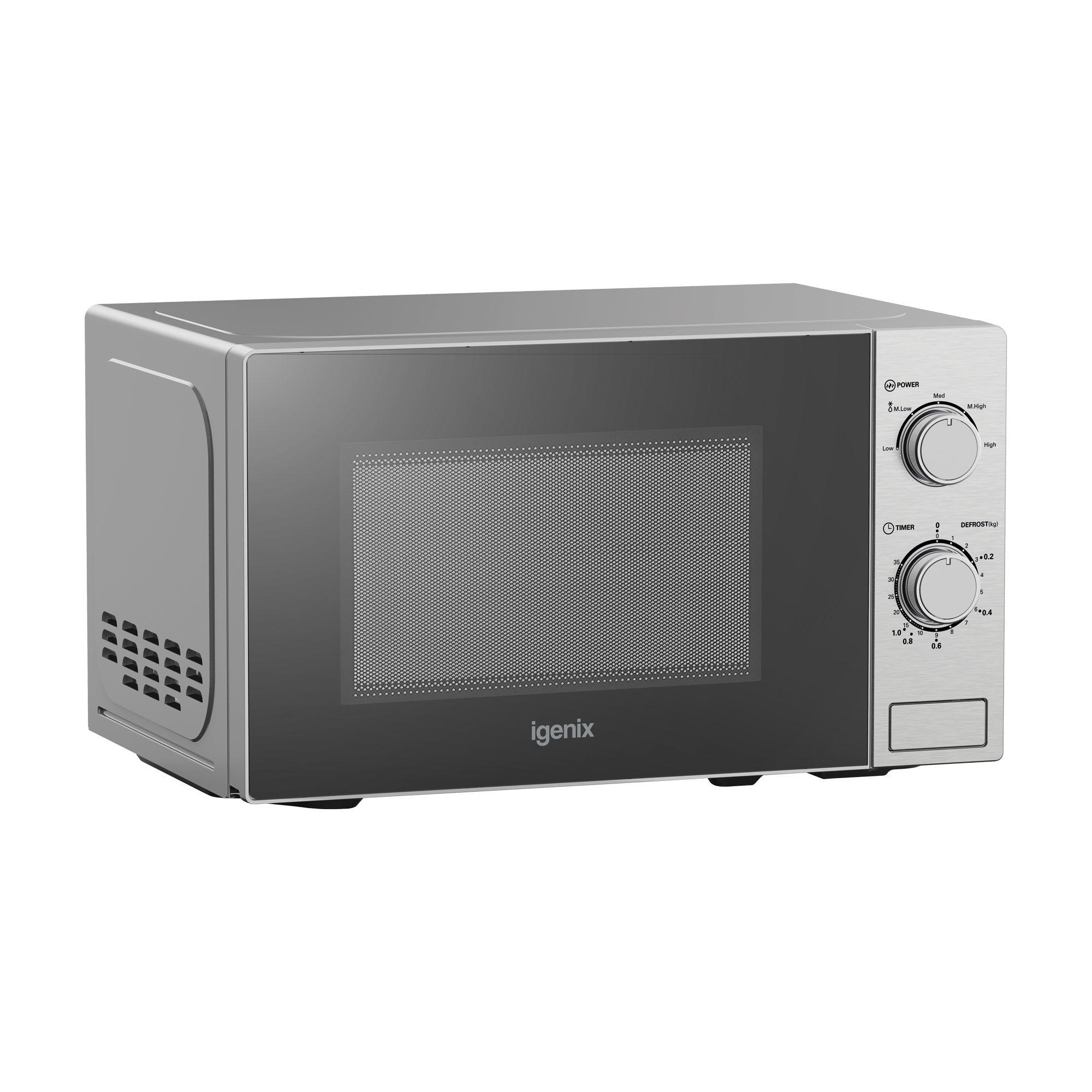 Manual Microwave, 20 Litre, 5 Power Settings, 800W, Stainless Steel