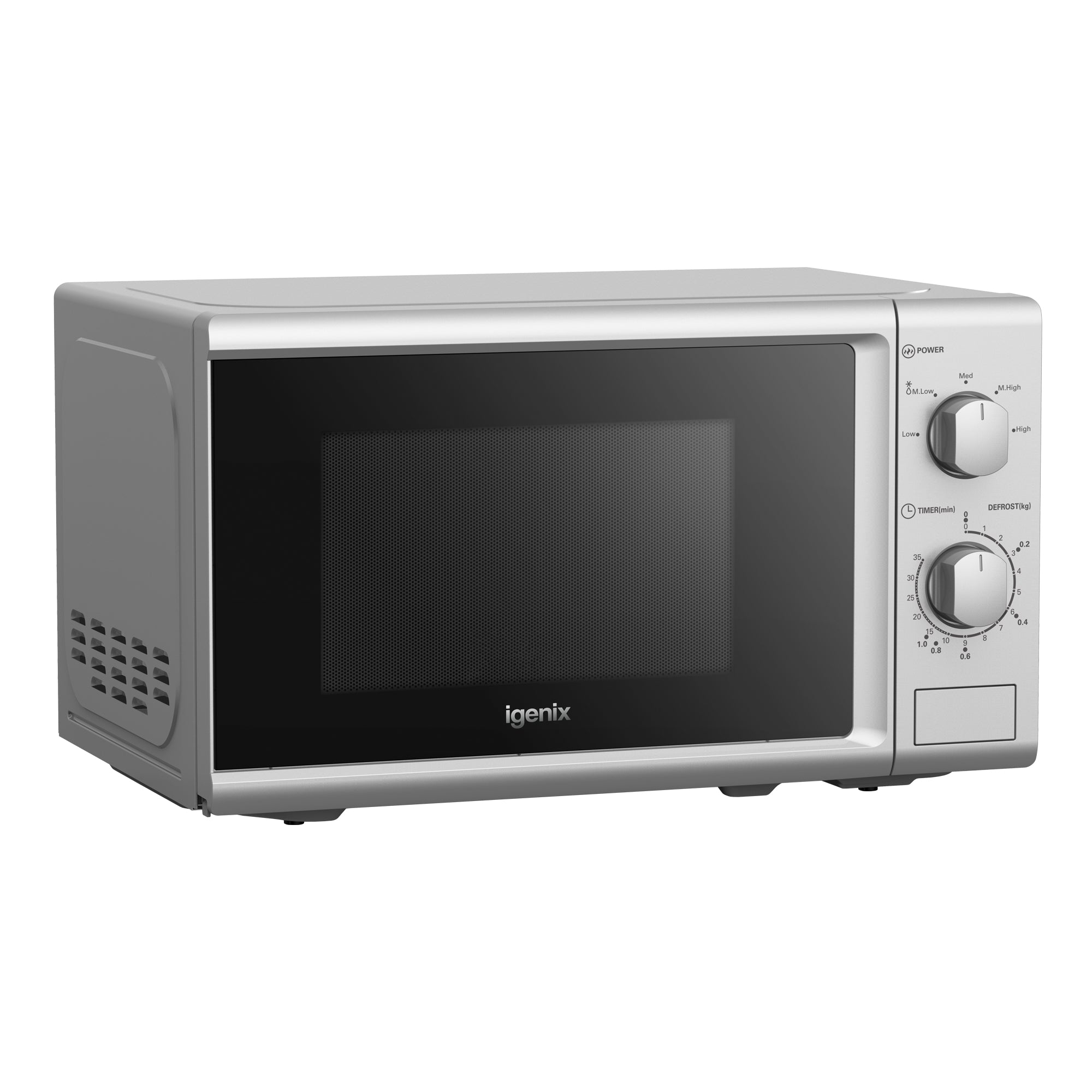 Manual Microwave, 20 Litre, 5 Power Settings, 800W, Silver