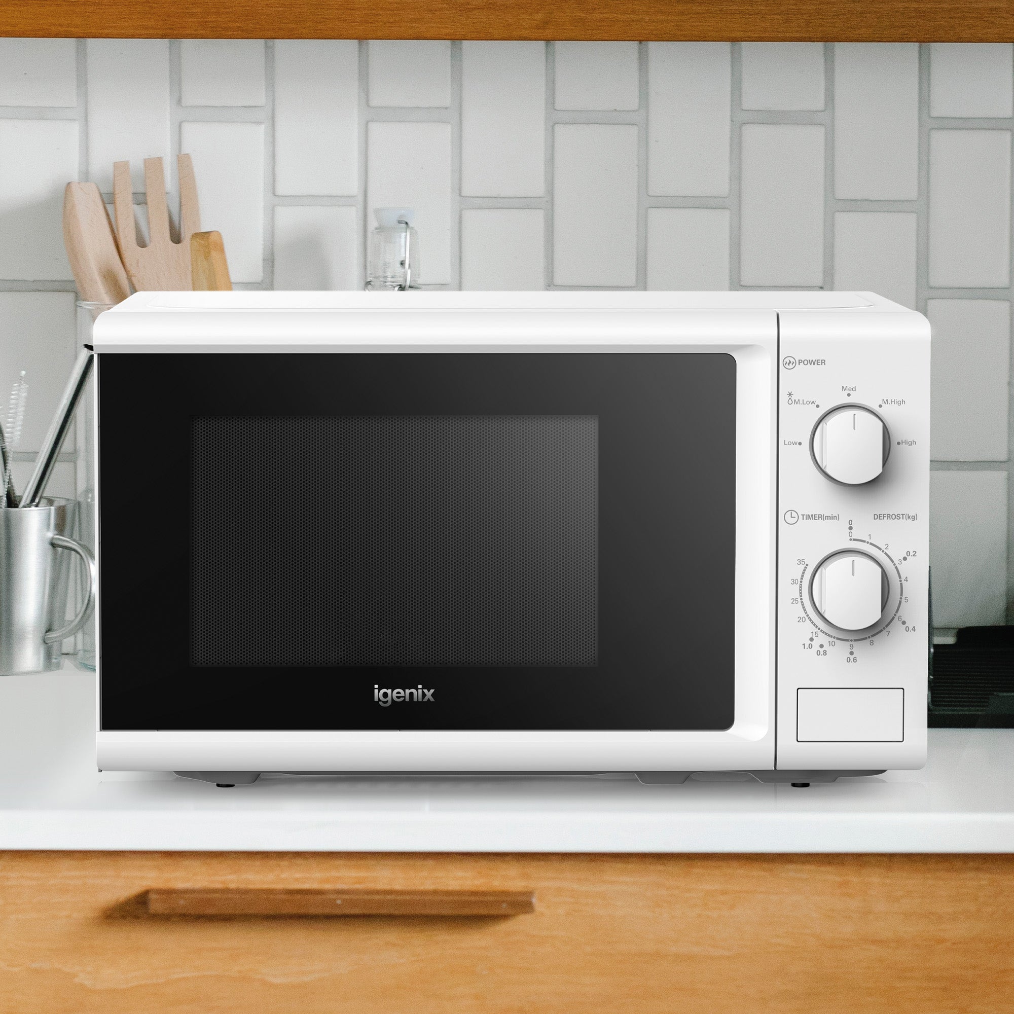 Manual Microwave, 20 Litre, 5 Power Settings, 800W, White