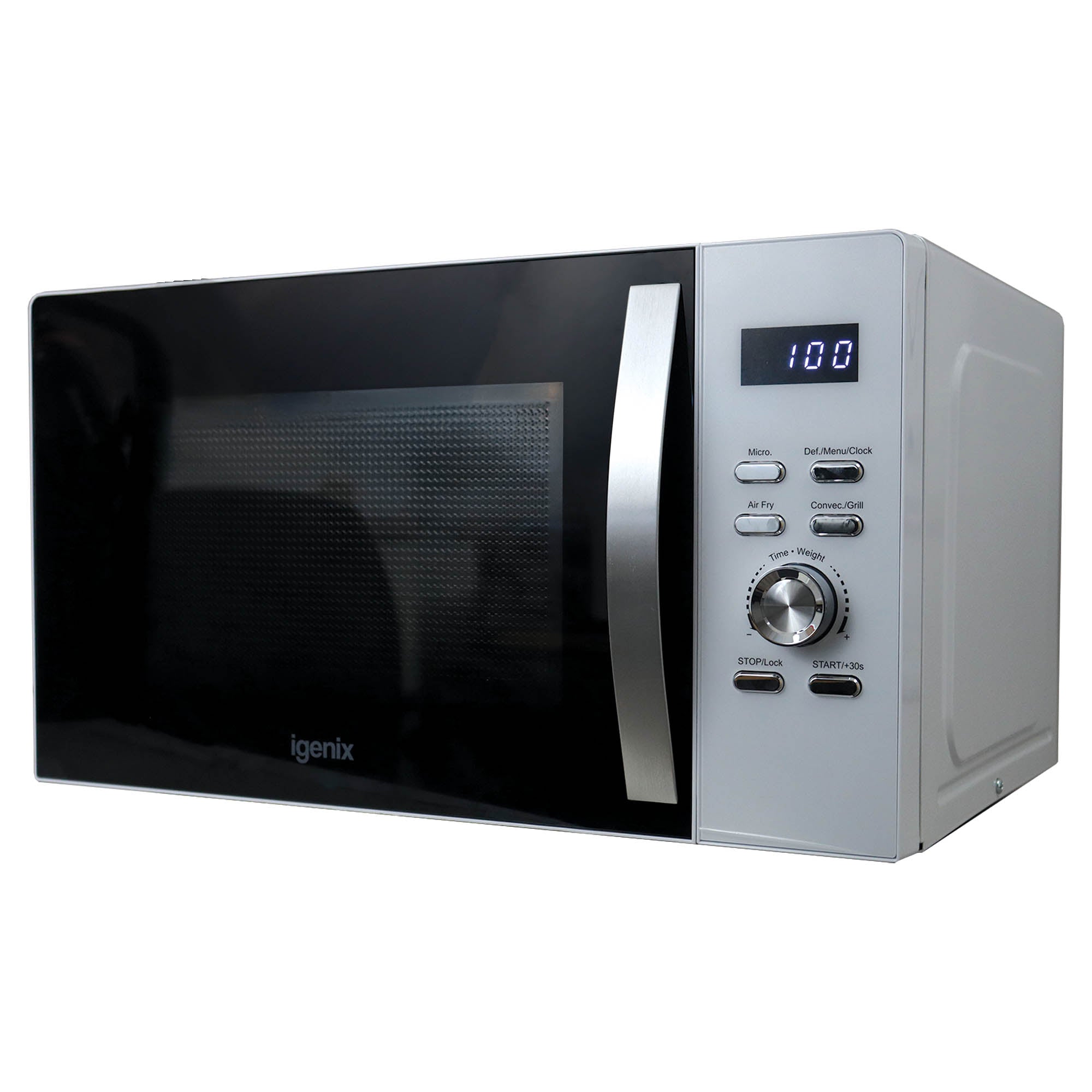 Digital Microwave, 25 Litre, 60 Min Timer, Air Fryer Function, 850W, White, IGMC02580W