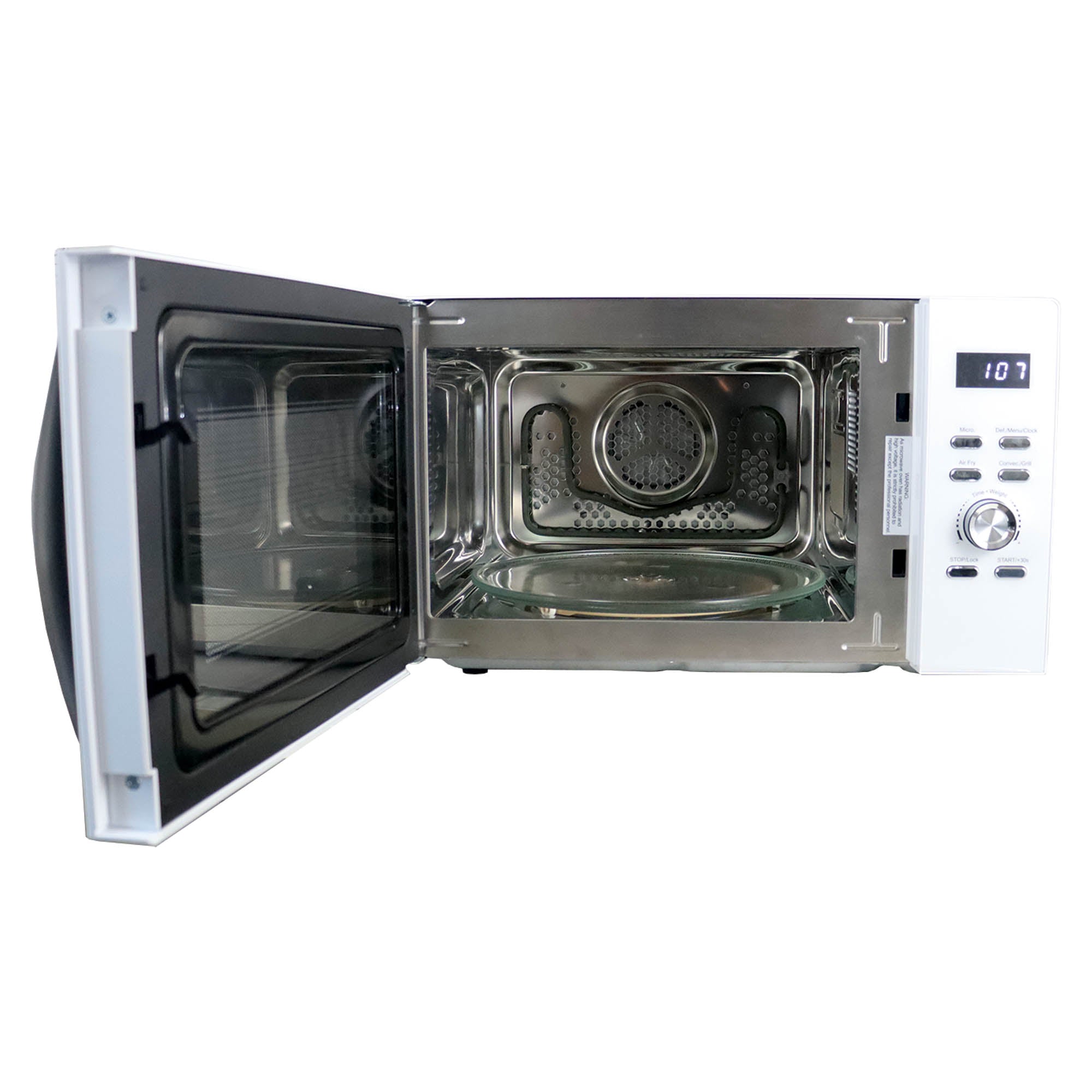 Digital Microwave, 25 Litre, 60 Min Timer, Air Fryer Function, 850W, White, IGMC02580W