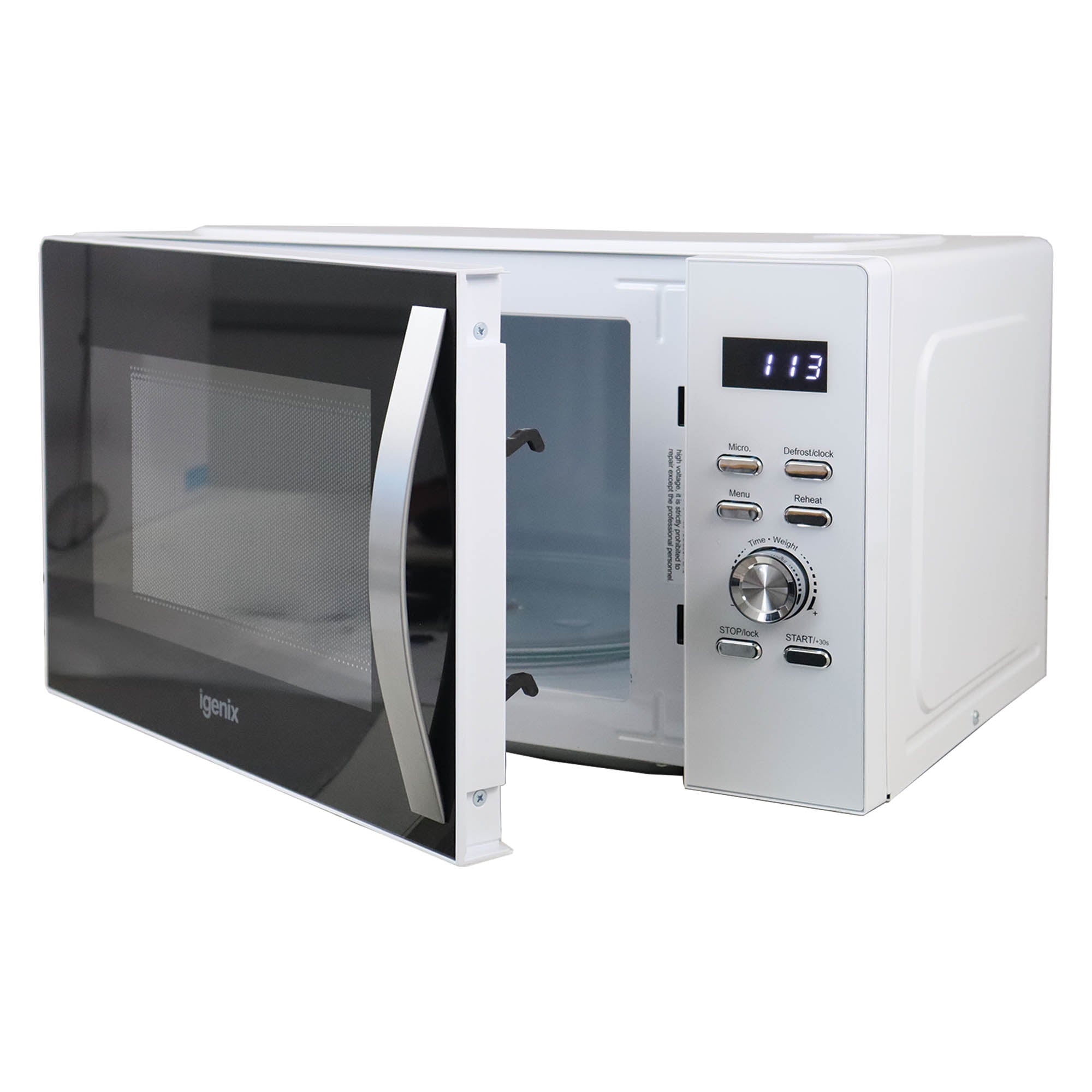 Digital Microwave, 30 Litre, 950W, White, Igenix IGMS03090W