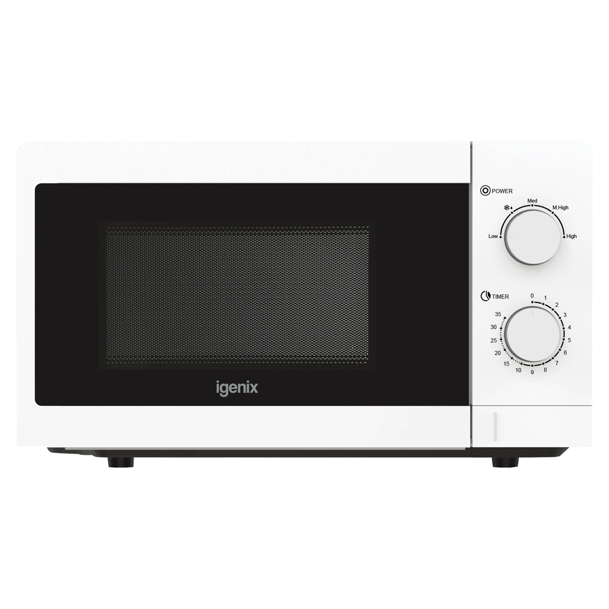 Manual Microwave, 20 Litre, 5 Power Settings, 800W, White, IGMS08080W