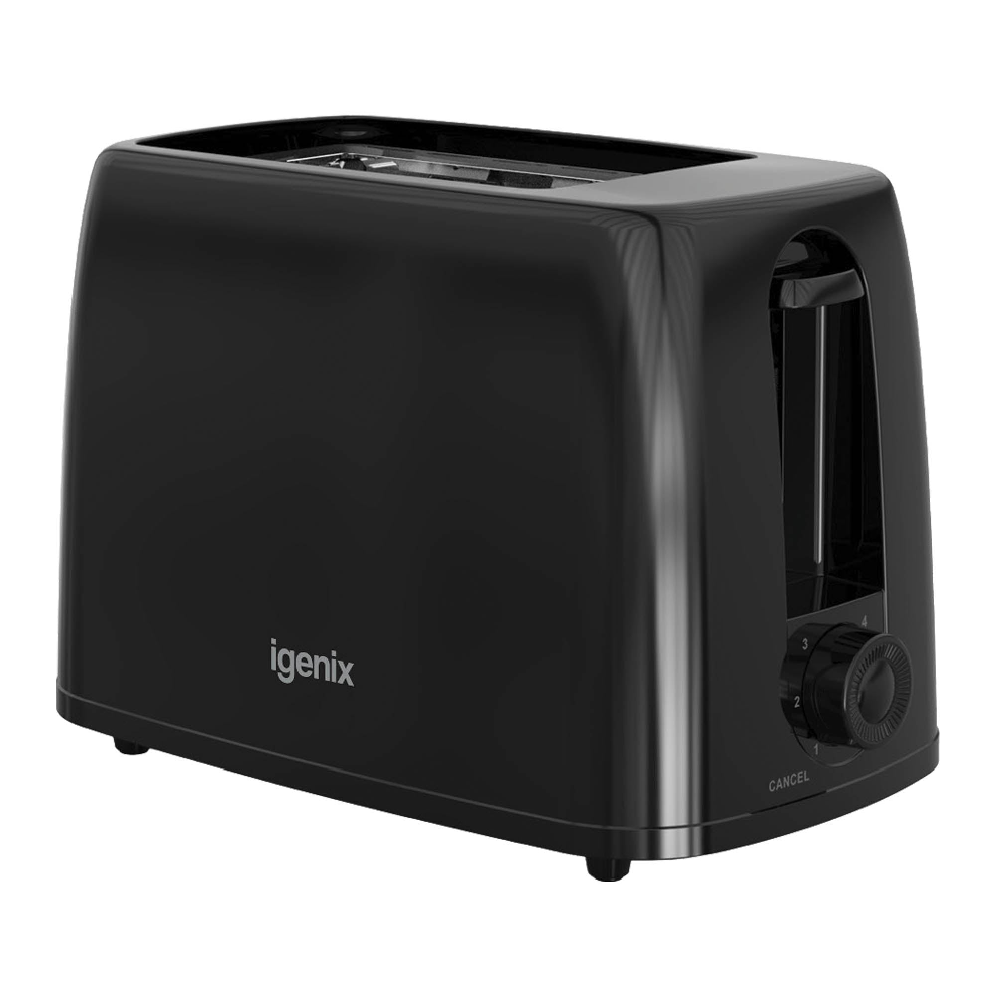 2 Slice Toaster, 650W, 6 Browning Levels, Control Dial, Crumb Tray, Cord Storage