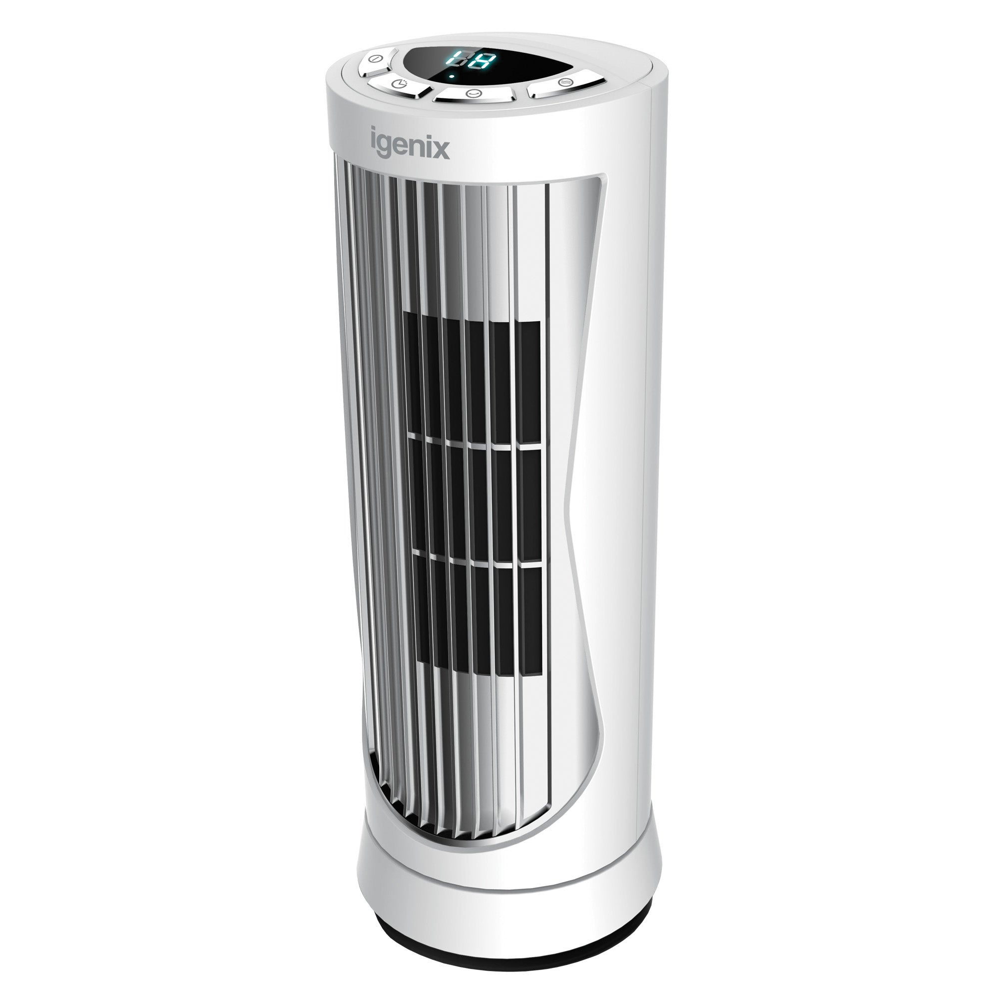 Digital Mini Tower Fan, Oscillating, 12 Inch, White