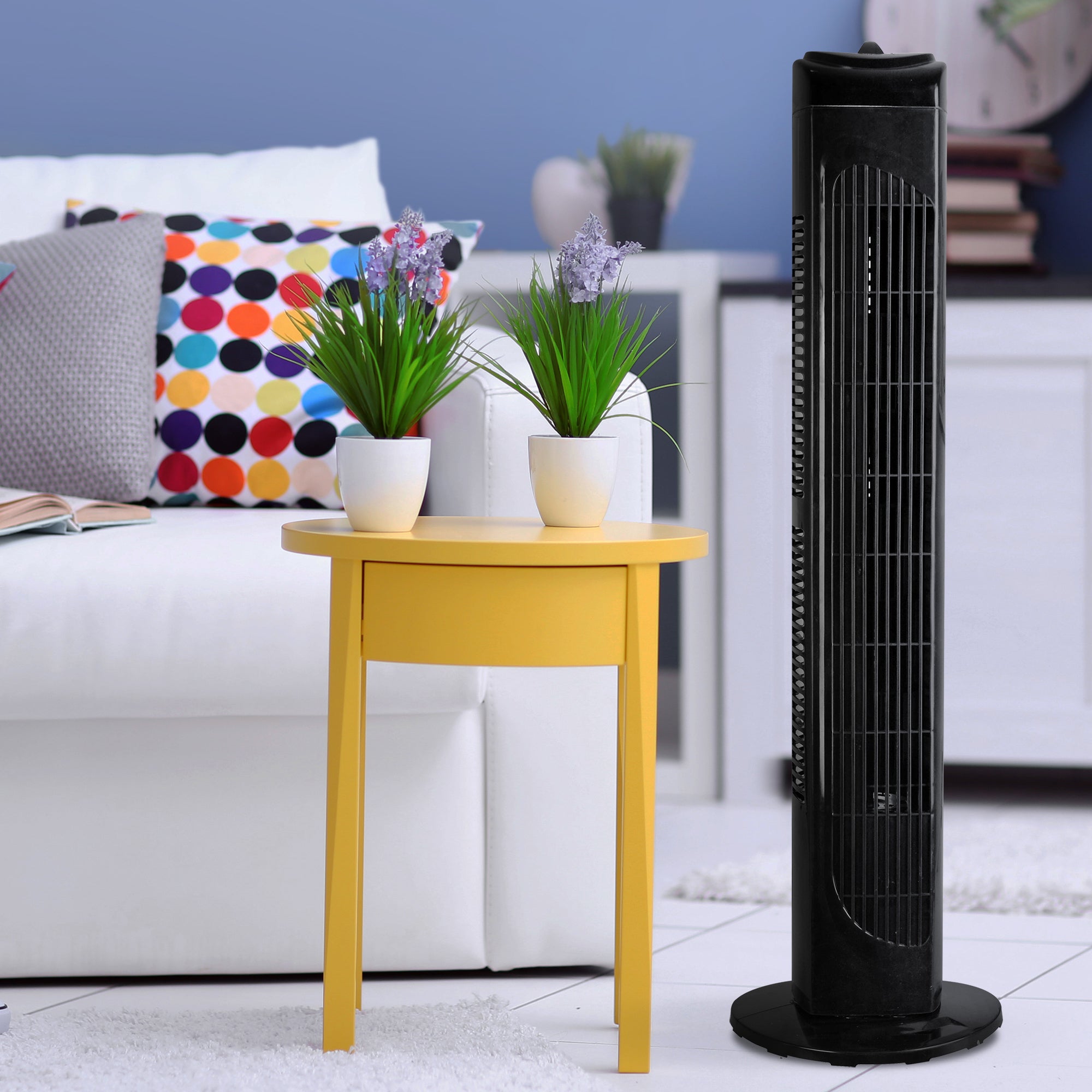 Tower Fan, Oscillating, 29 Inch, 3 Speeds, Black