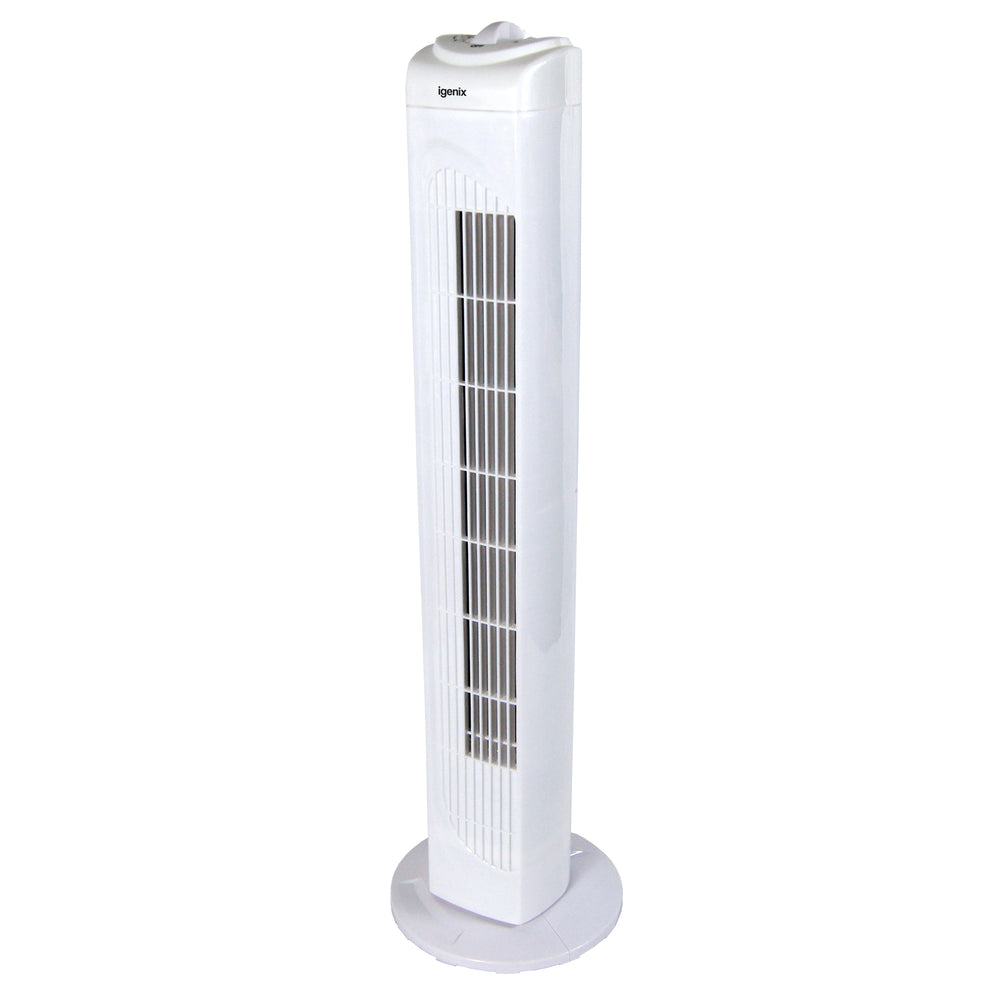 Tower Fan, Oscillating, 29 Inch, 3 Speeds, White