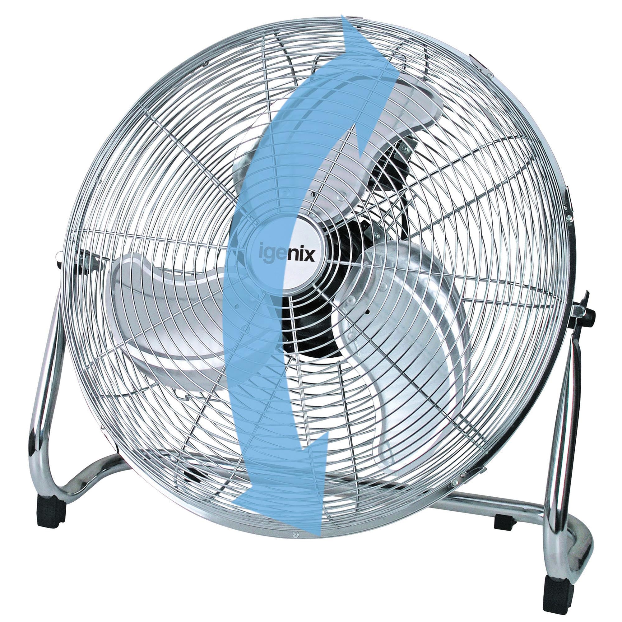 Air Circulator Floor Fan, 3 Speeds, 18 Inch, Chrome