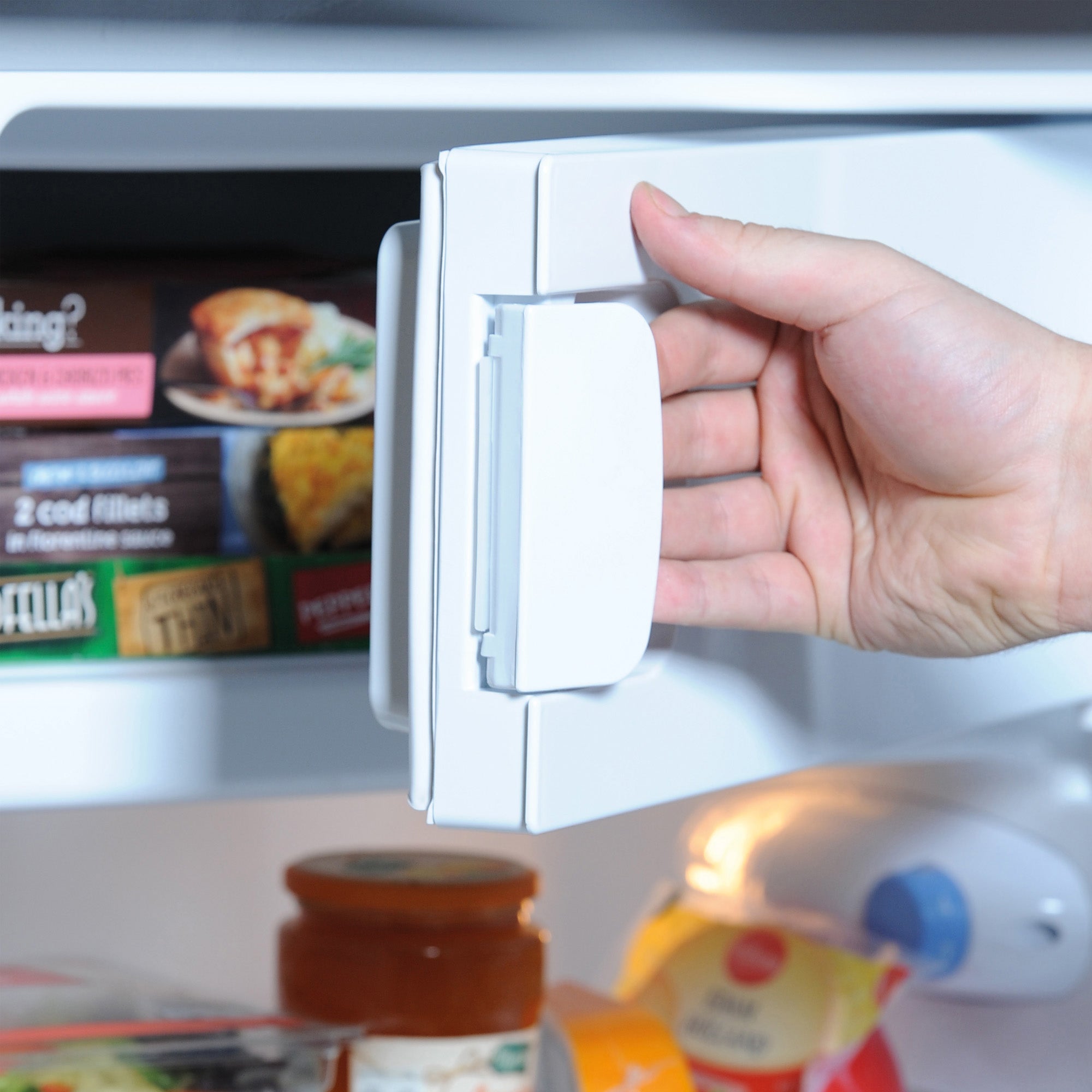 Under Counter Fridge with Ice Box, Silver