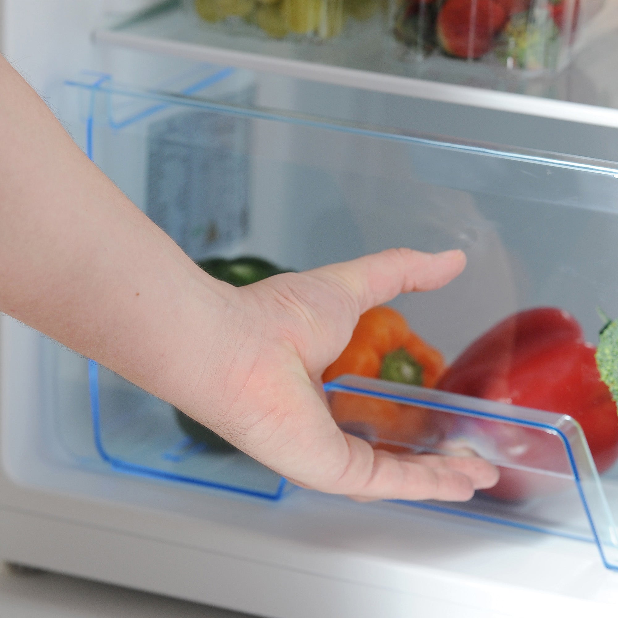 Under Counter Fridge with Ice Box, White