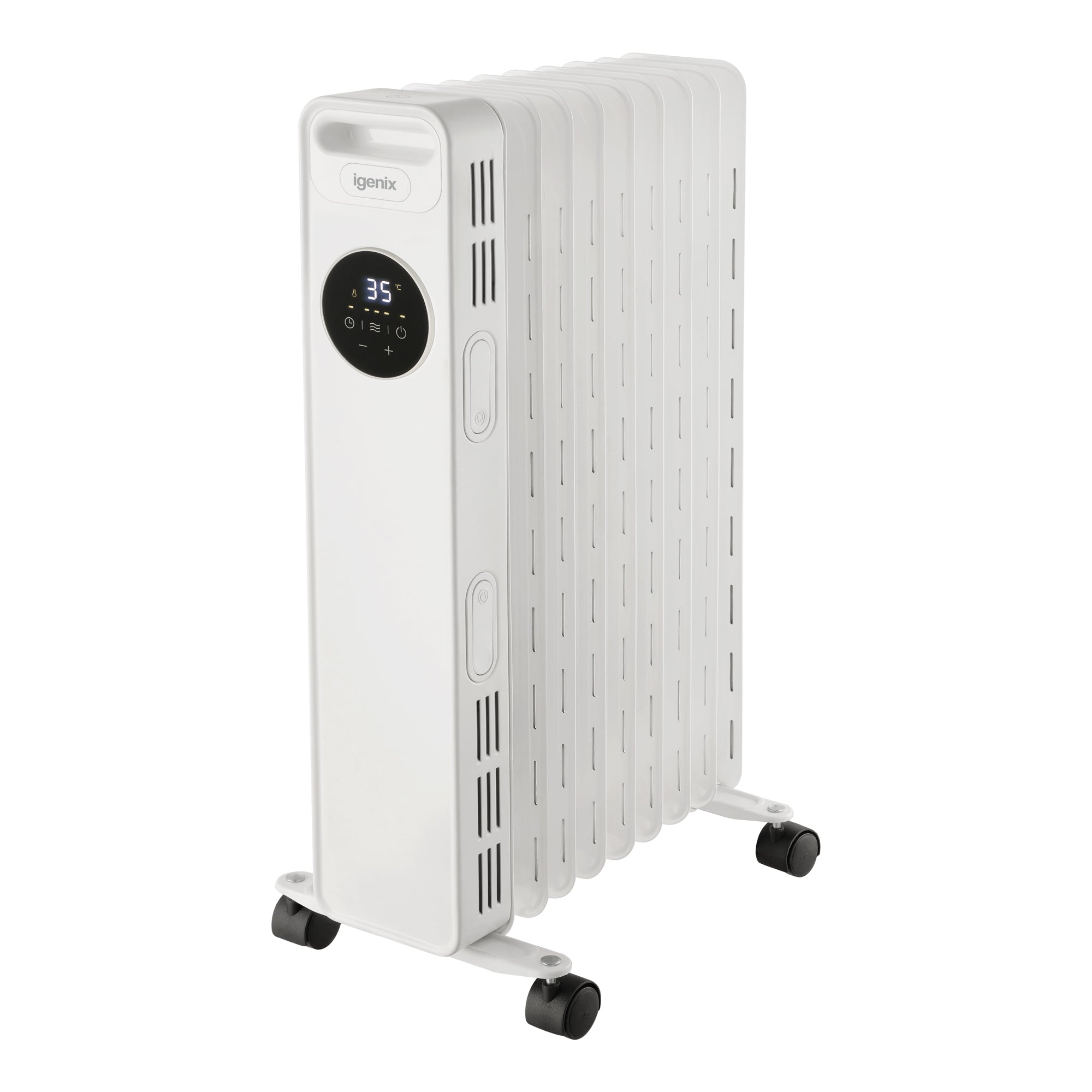 Digital Oil Filled Radiator, 2kW/2000W, Overheat Protection, White