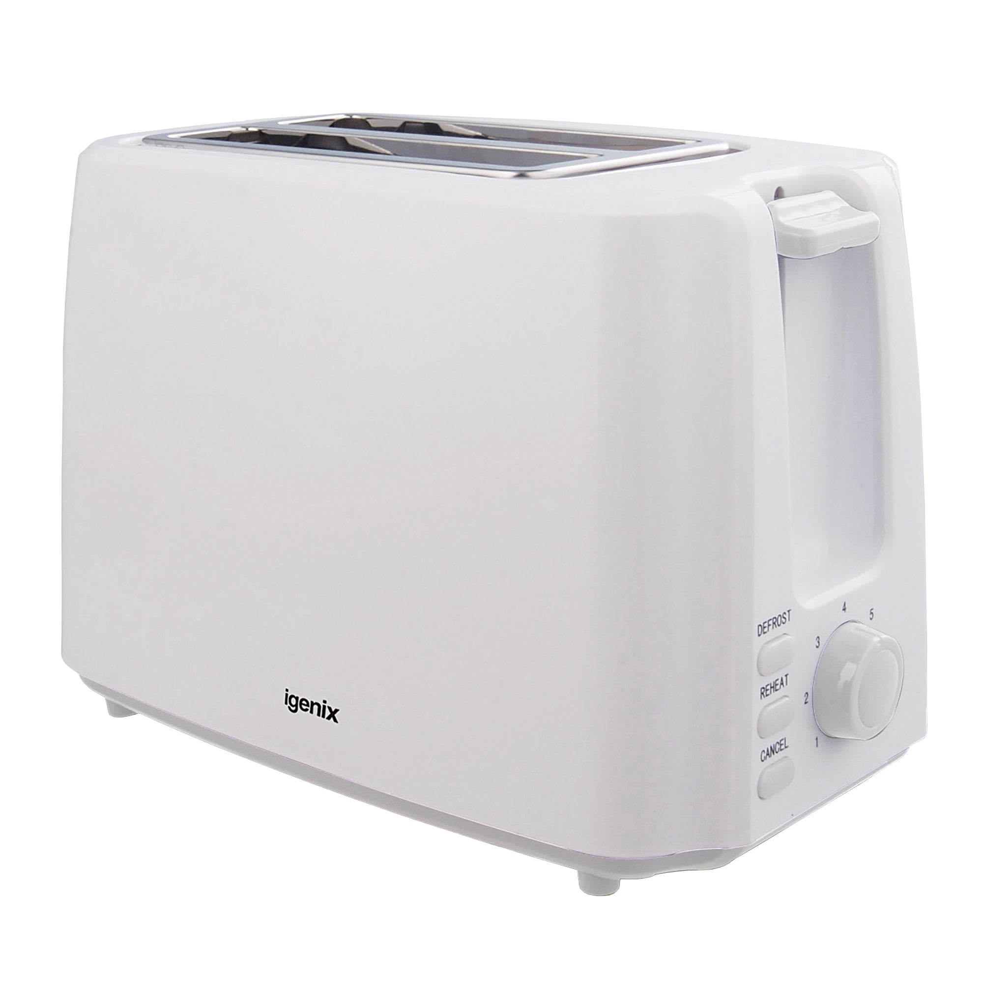 2 Slice Toaster, Defrost & Reheat Function, White