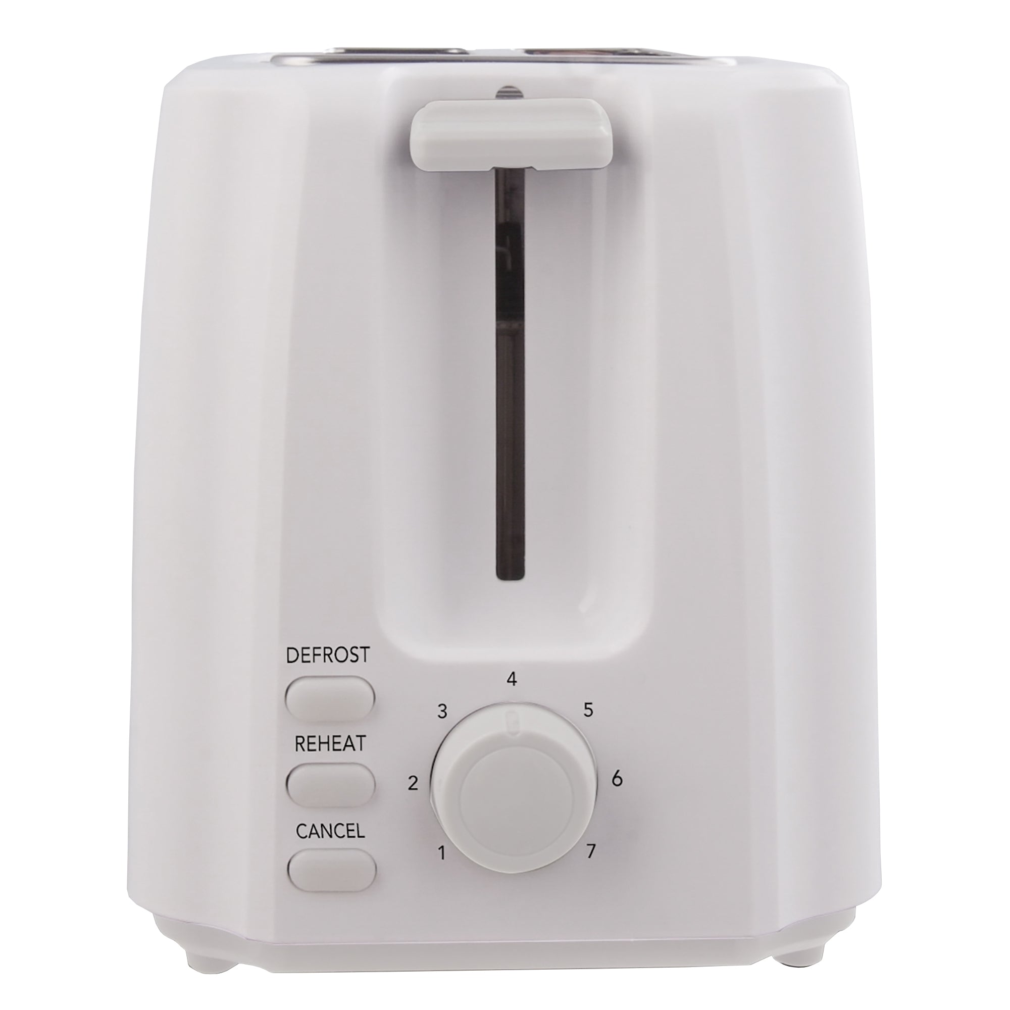 2 Slice Toaster, Defrost & Reheat Function, White