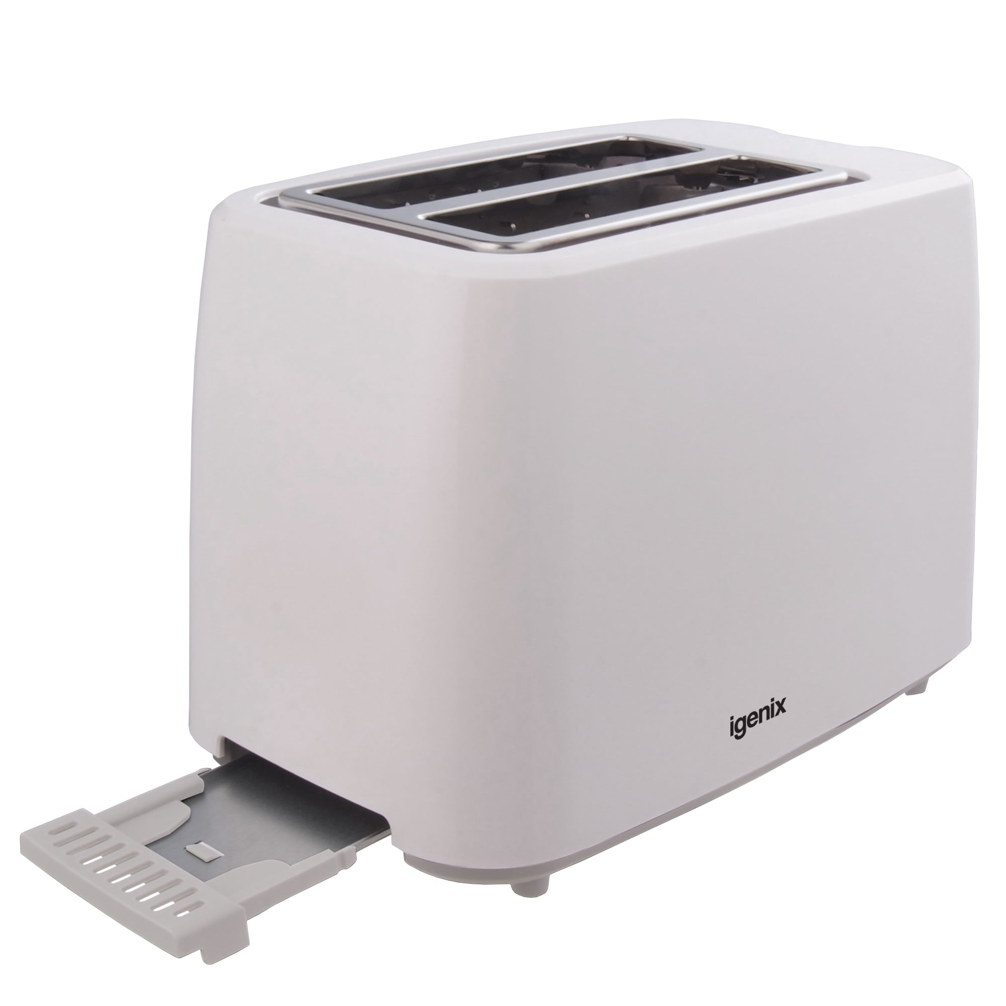 2 Slice Toaster, Defrost & Reheat Function, White