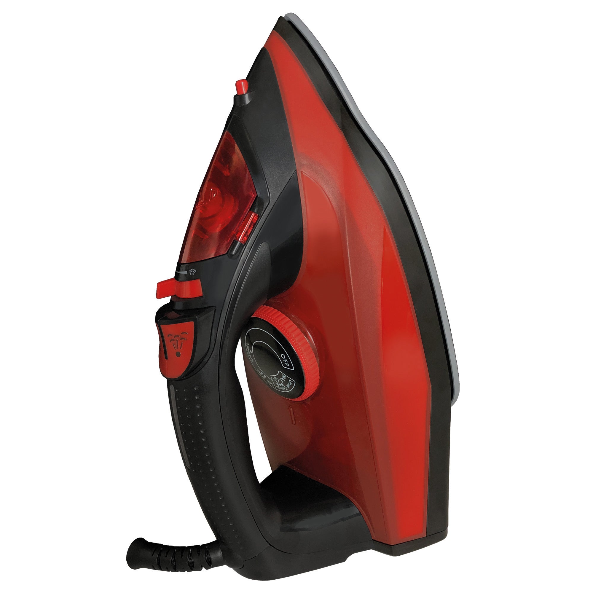 PowerSteam Steam Iron, 2600W, Red/Black